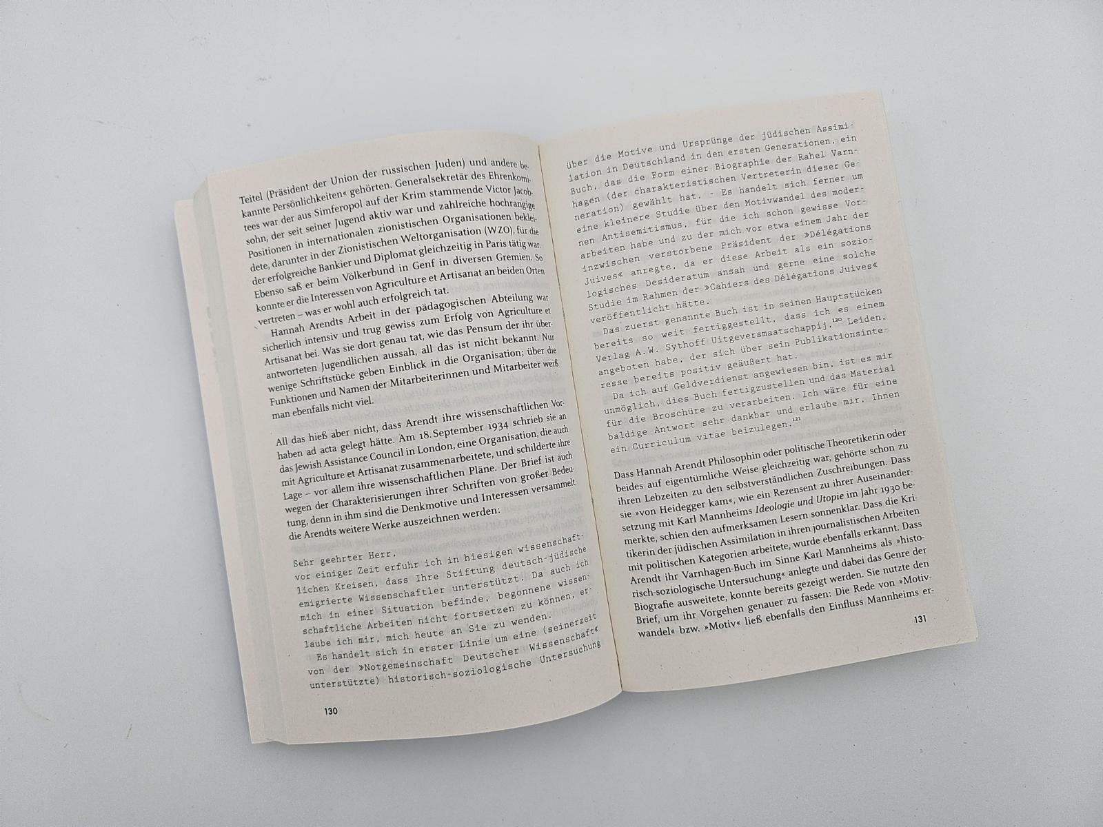 Beispielinhalt (Bild) Hannah Arendt