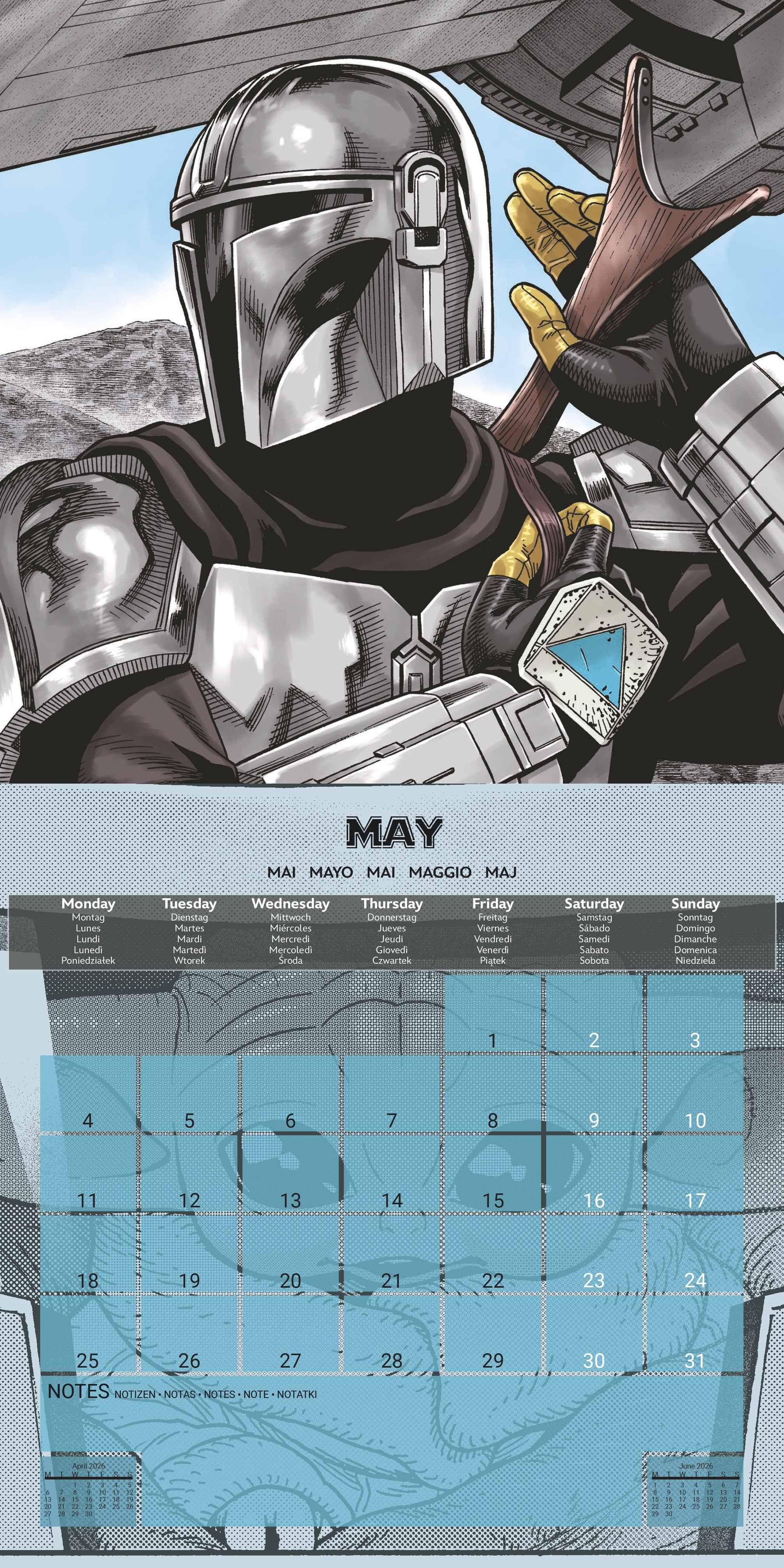 Beispielinhalt (Bild) THE MANDALORIAN - Broschürenkalender im Format 30 x 30