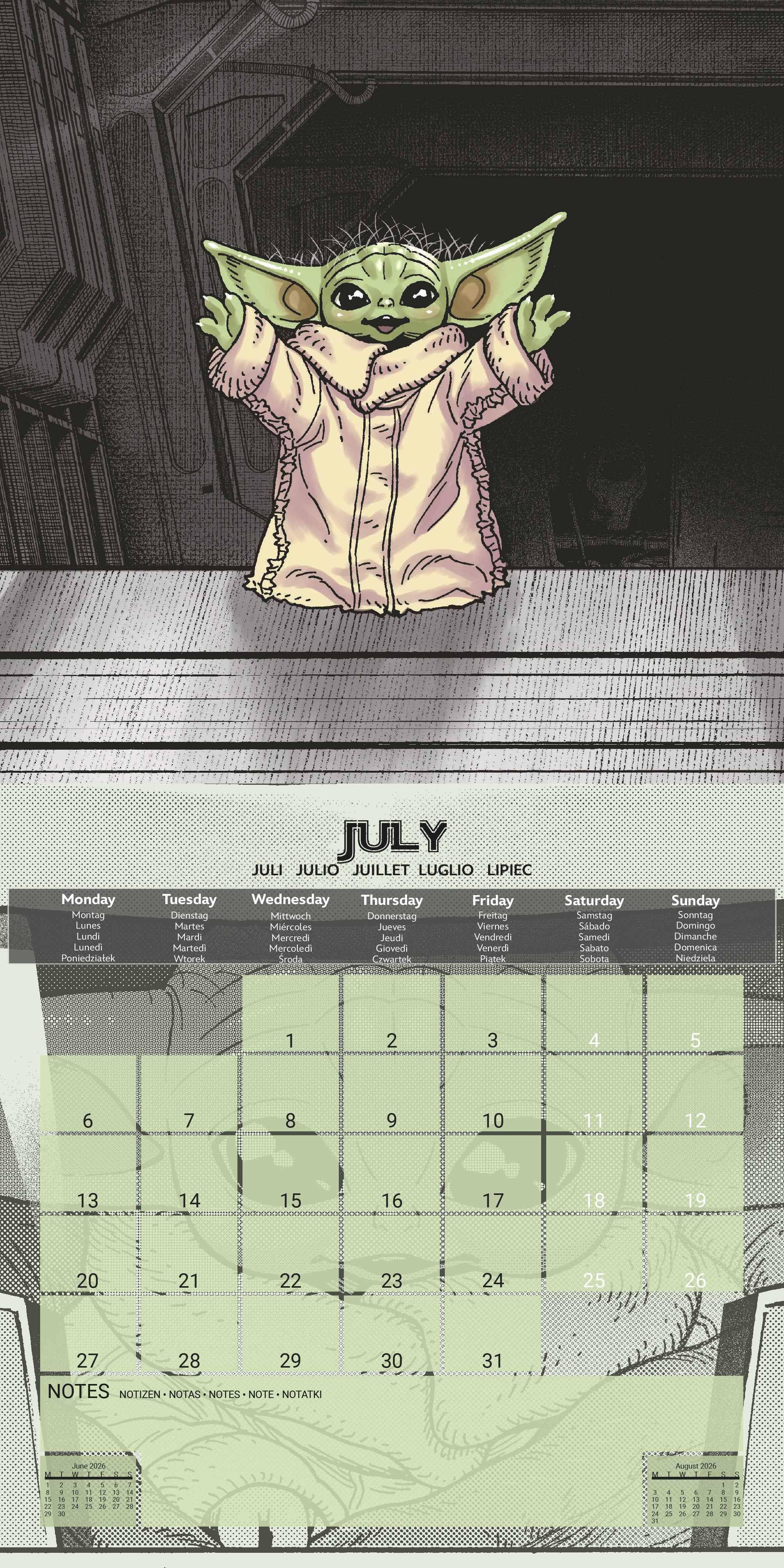 Beispielinhalt (Bild) THE MANDALORIAN - Broschürenkalender im Format 30 x 30
