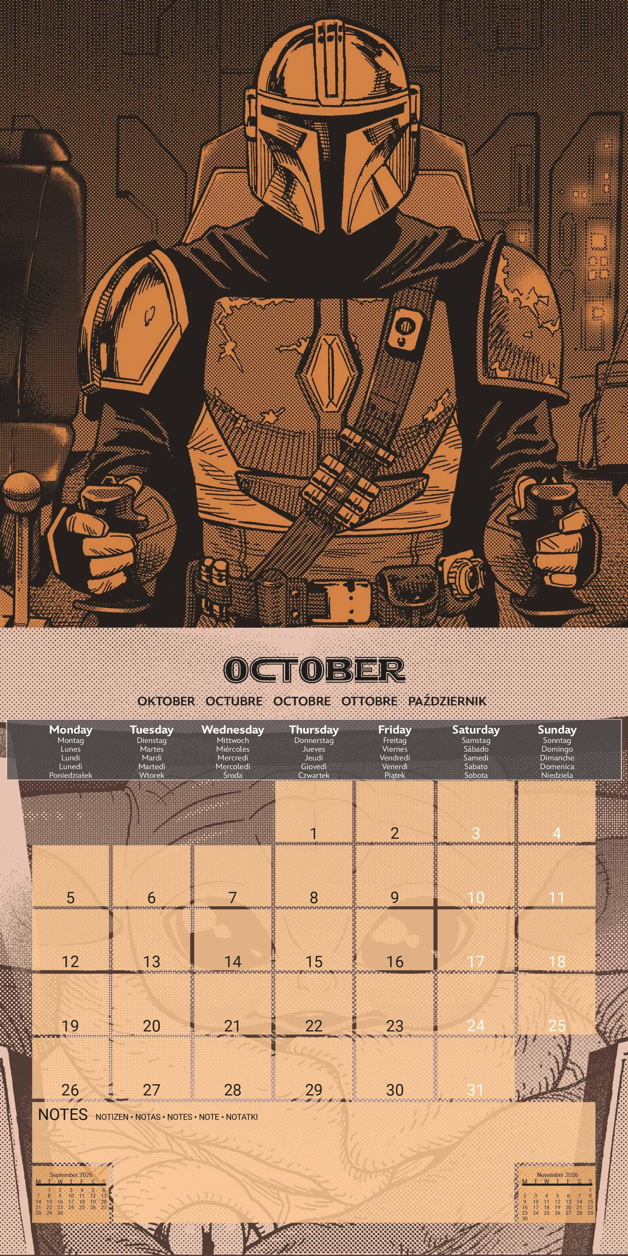 Beispielinhalt (Bild) THE MANDALORIAN - Broschürenkalender im Format 30 x 30
