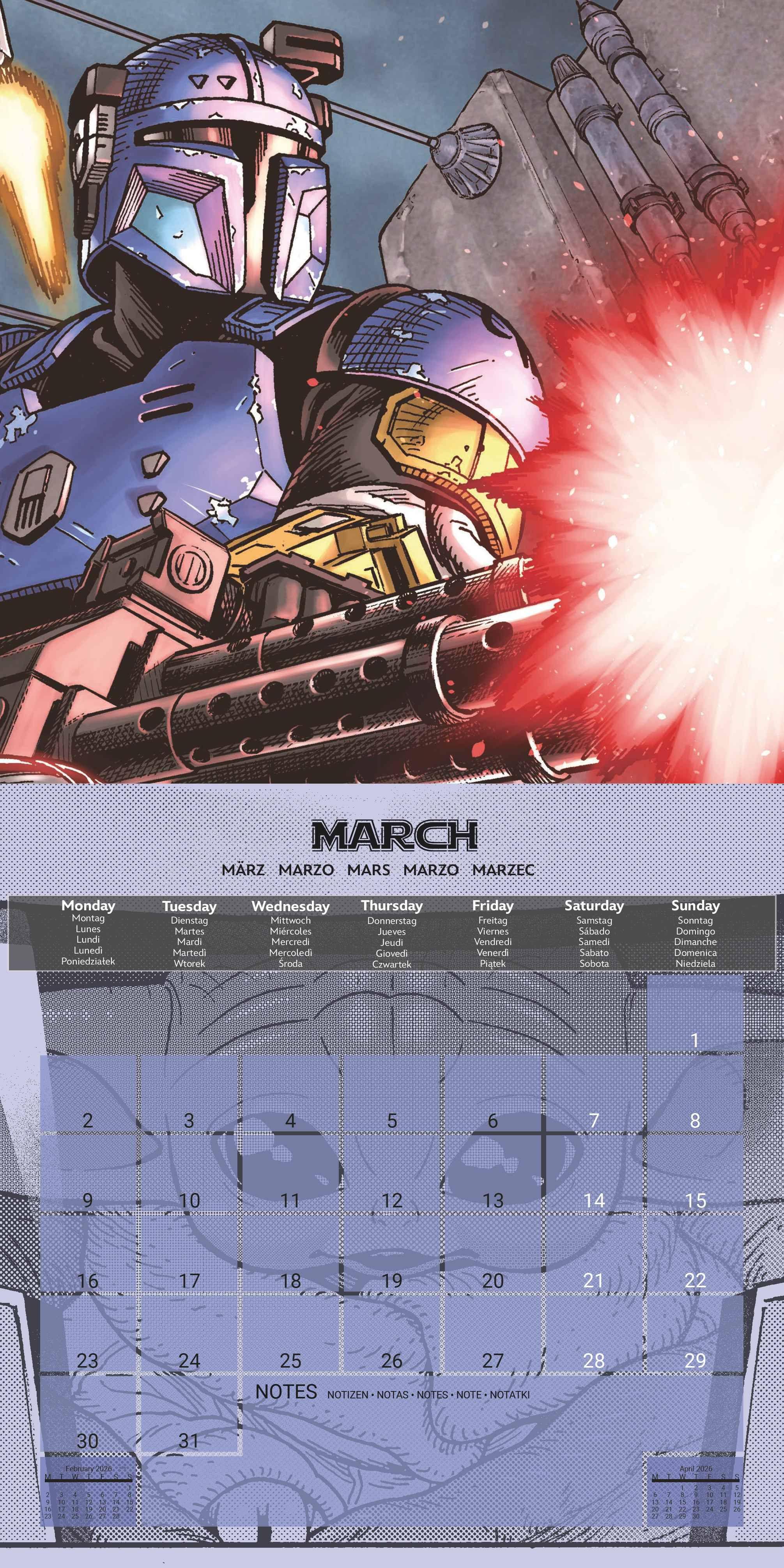 Beispielinhalt (Bild) THE MANDALORIAN - Broschürenkalender im Format 30 x 30