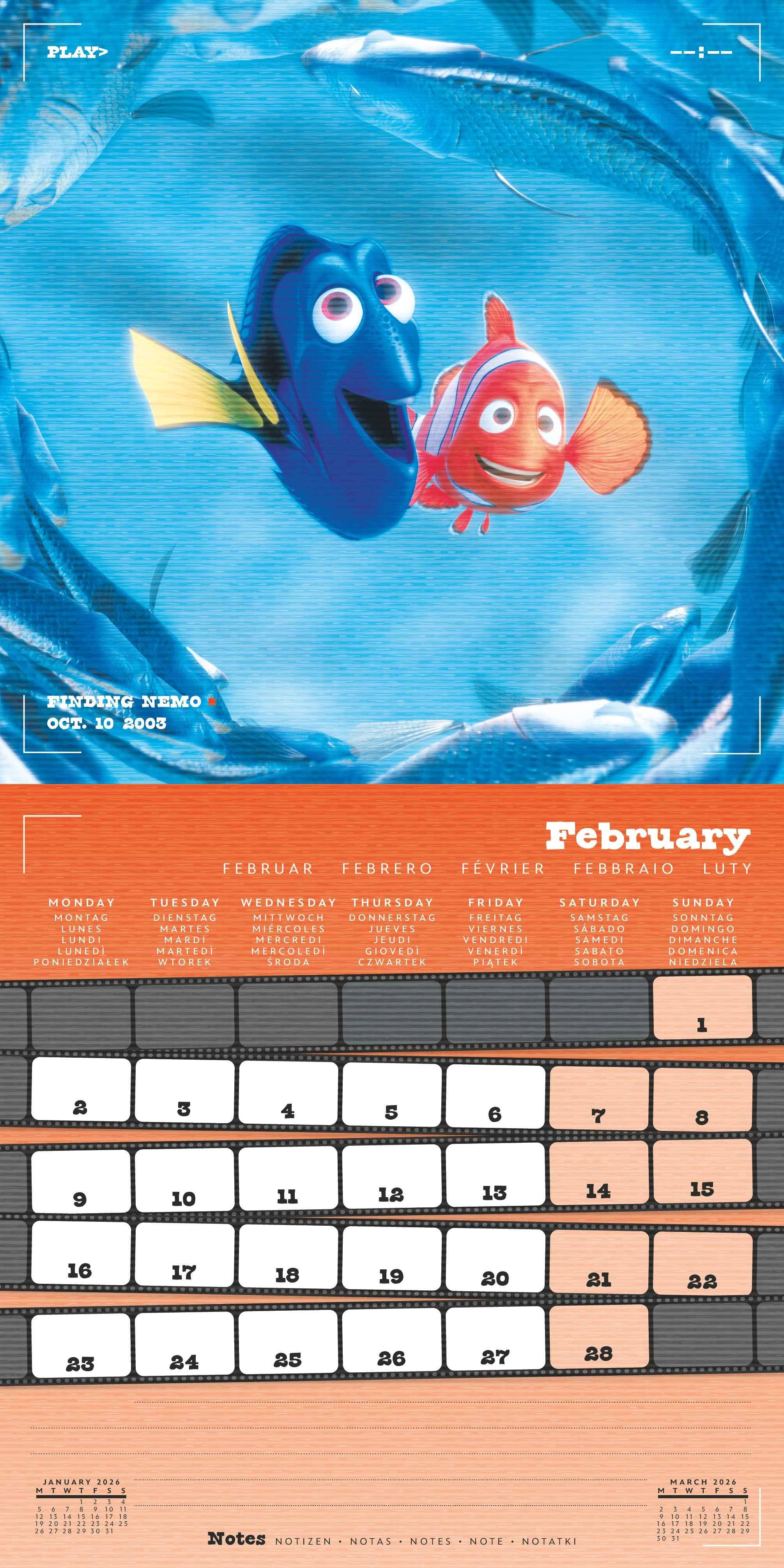 Beispielinhalt (Bild) DISNEY PIXAR (COLLECTION) - Broschürenkalender im Format 30 x 30