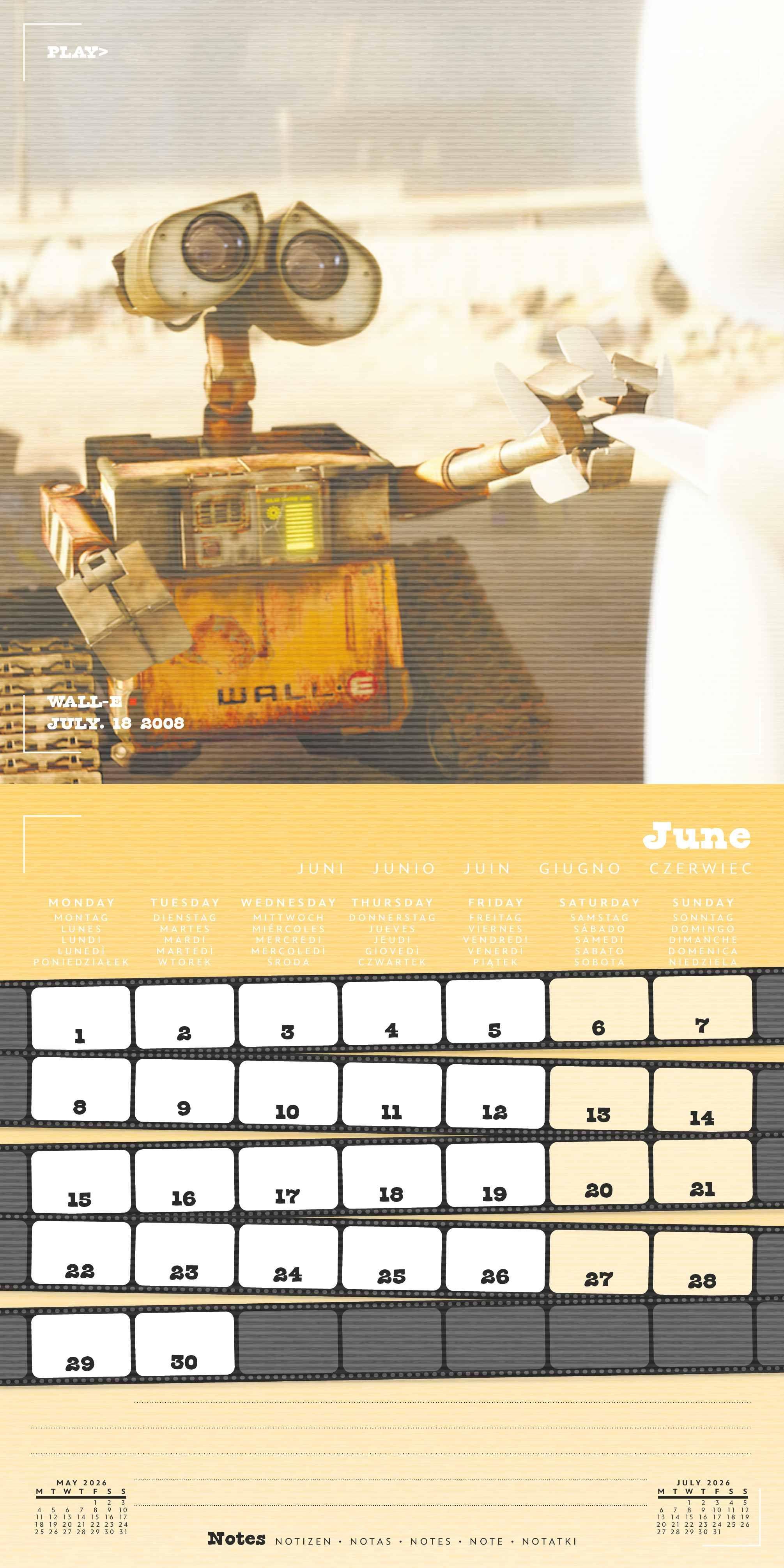 Beispielinhalt (Bild) DISNEY PIXAR (COLLECTION) - Broschürenkalender im Format 30 x 30