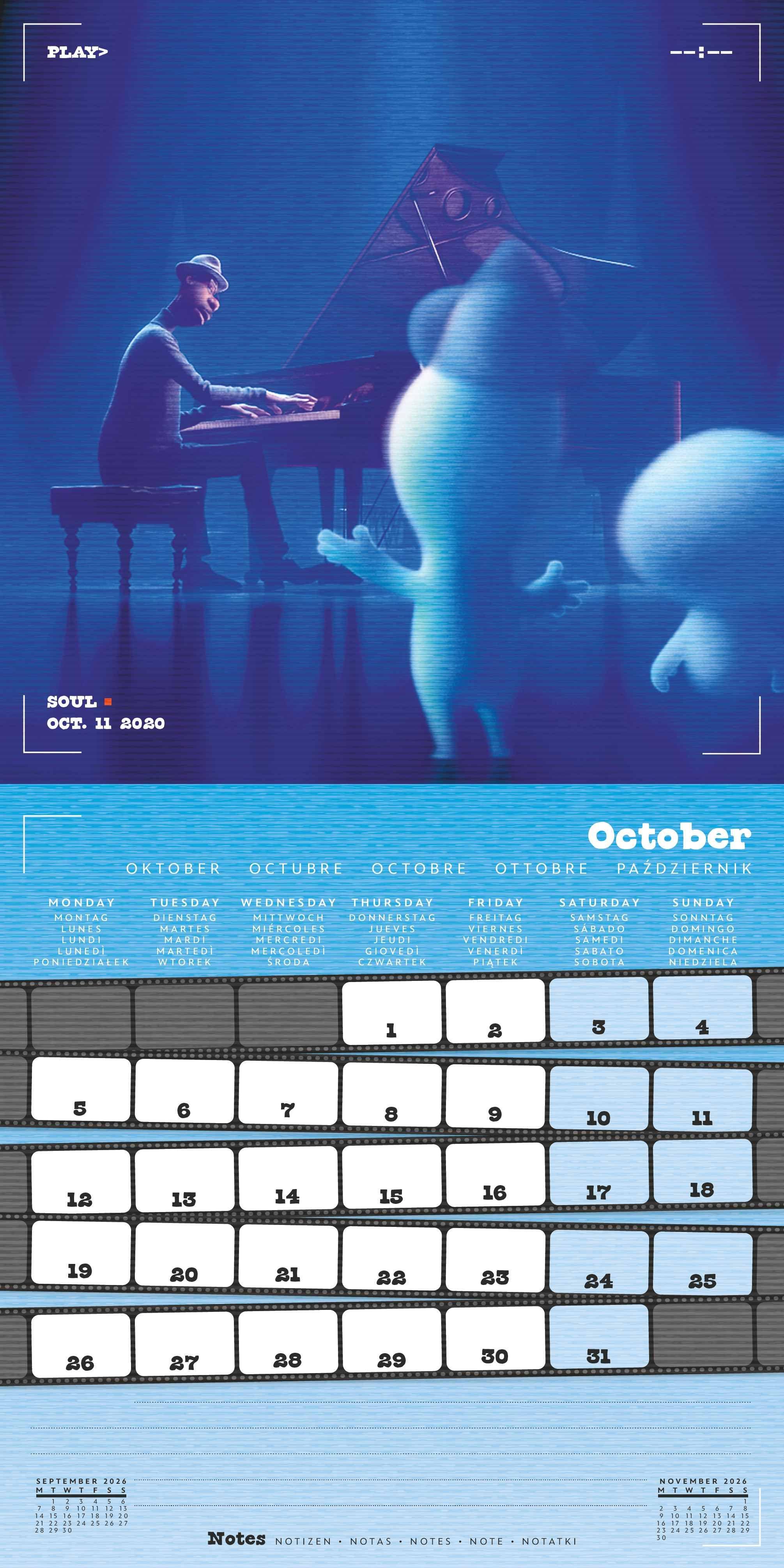 Beispielinhalt (Bild) DISNEY PIXAR (COLLECTION) - Broschürenkalender im Format 30 x 30