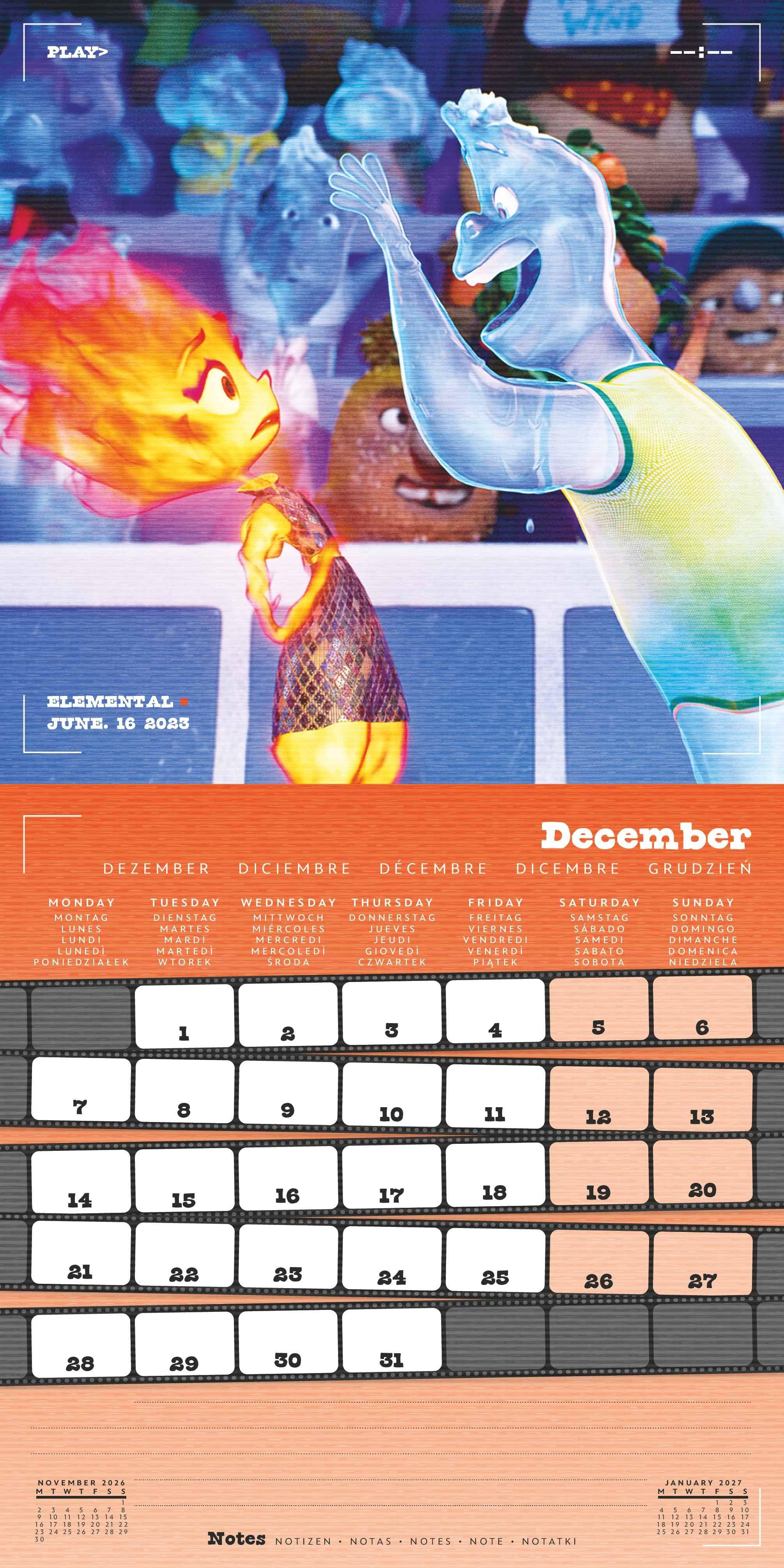 Beispielinhalt (Bild) DISNEY PIXAR (COLLECTION) - Broschürenkalender im Format 30 x 30