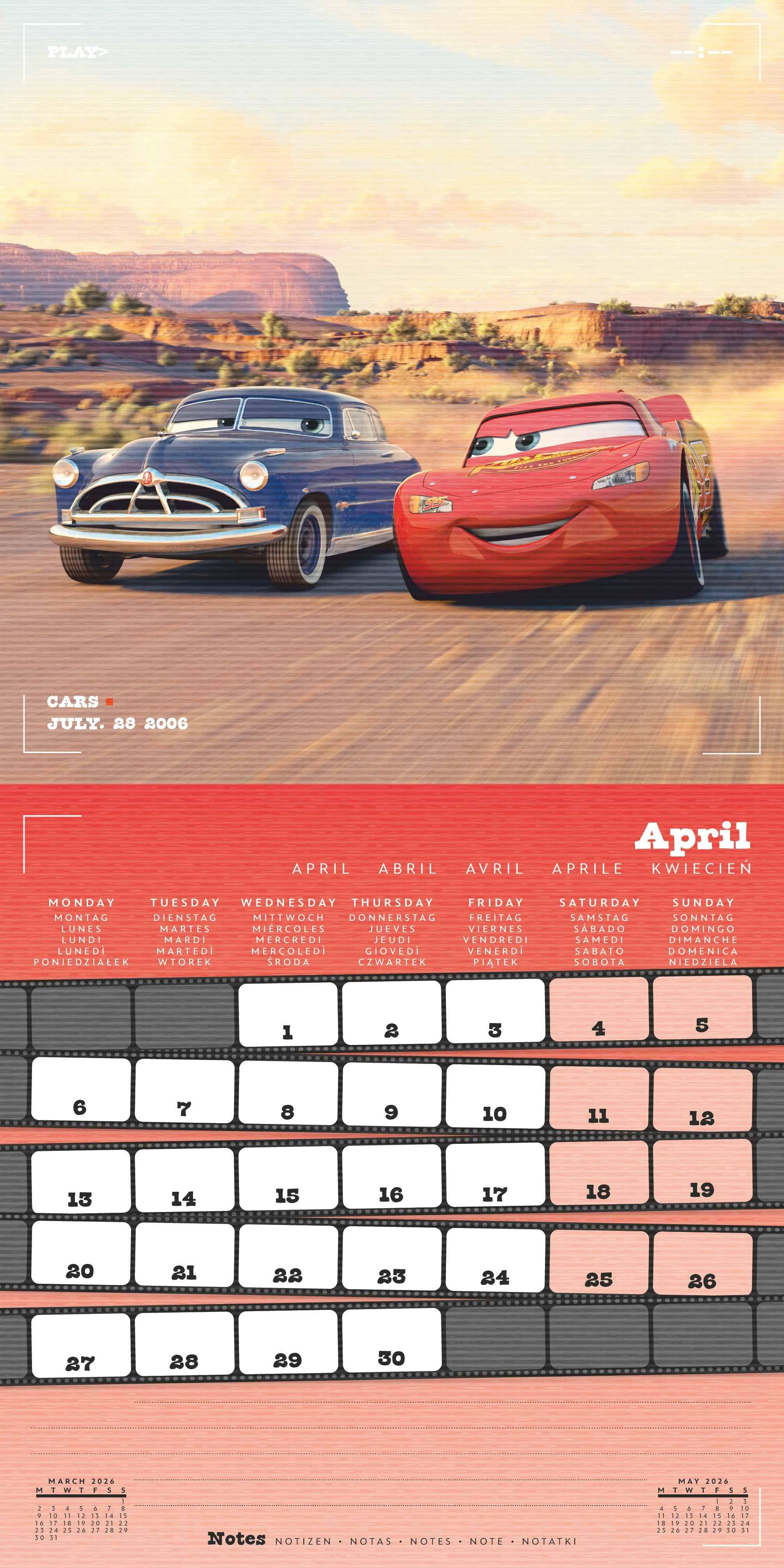 Beispielinhalt (Bild) DISNEY PIXAR (COLLECTION) - Broschürenkalender im Format 30 x 30