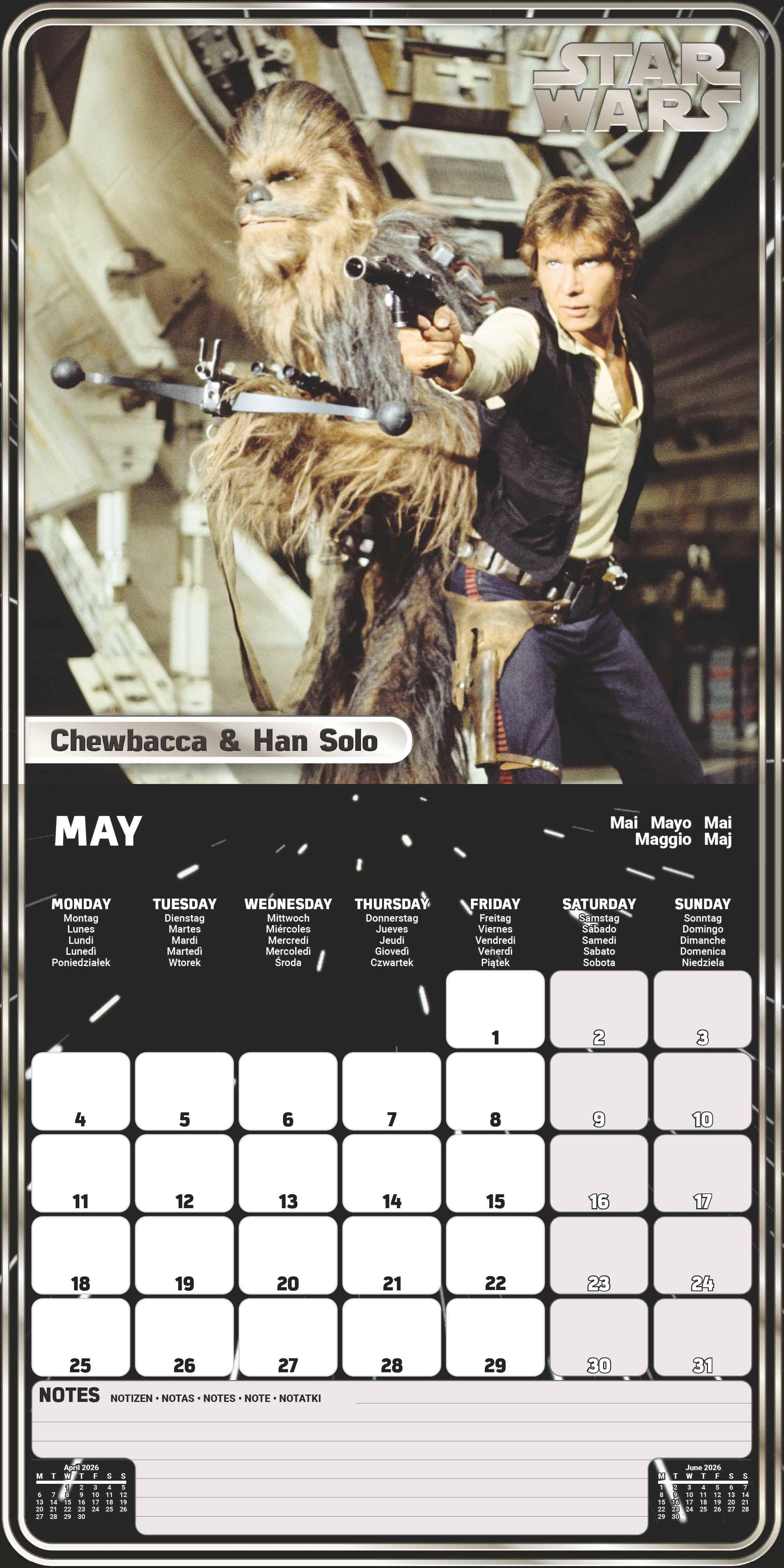 Beispielinhalt (Bild) STARWARS - Broschürenkalender 30 x 30