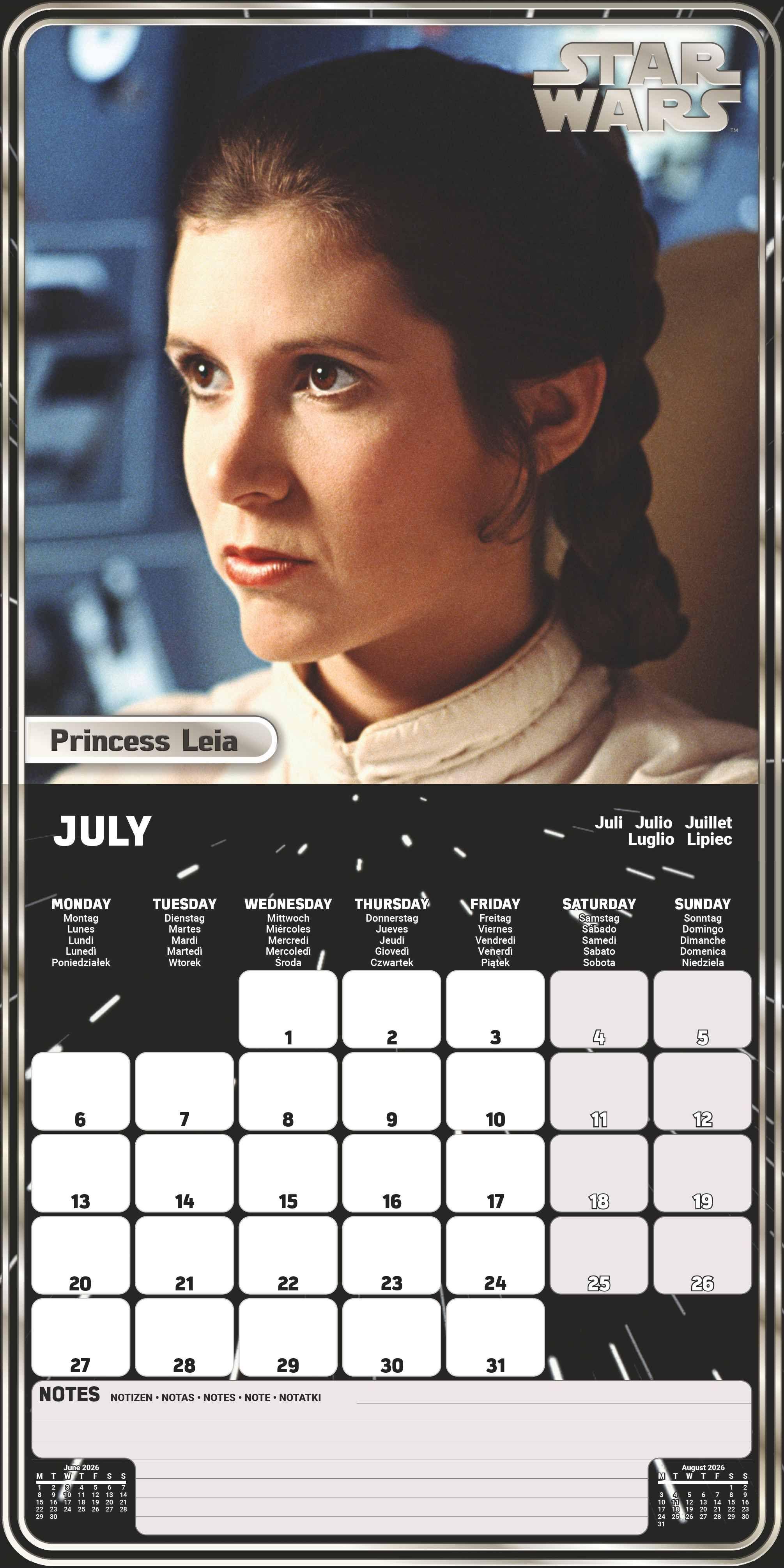Beispielinhalt (Bild) STARWARS - Broschürenkalender 30 x 30