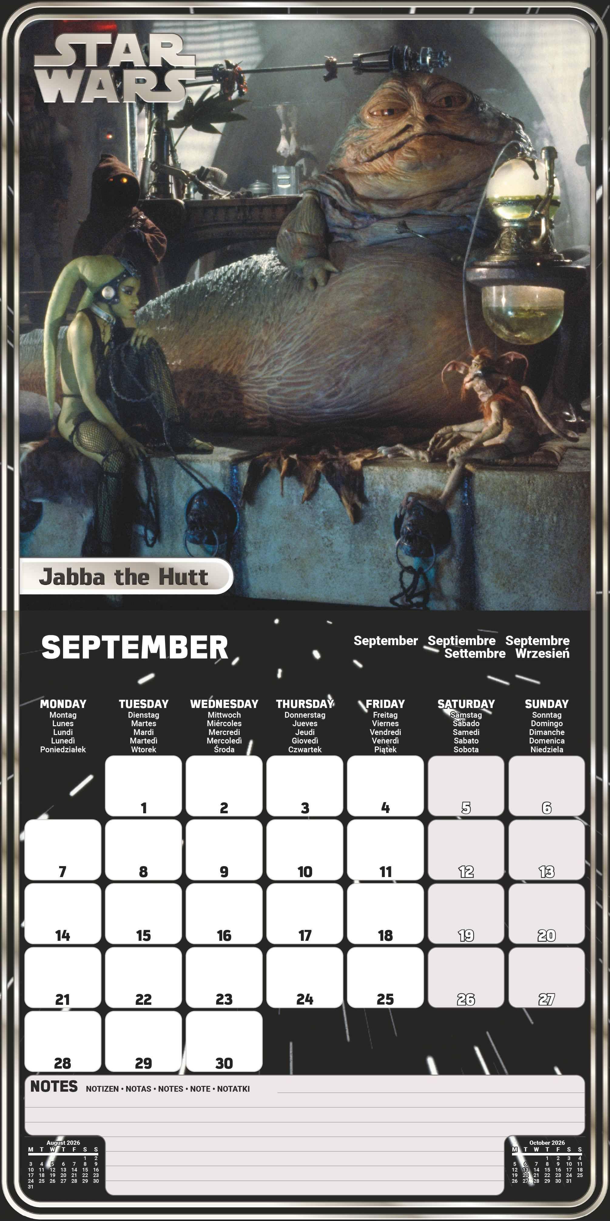 Beispielinhalt (Bild) STARWARS - Broschürenkalender 30 x 30