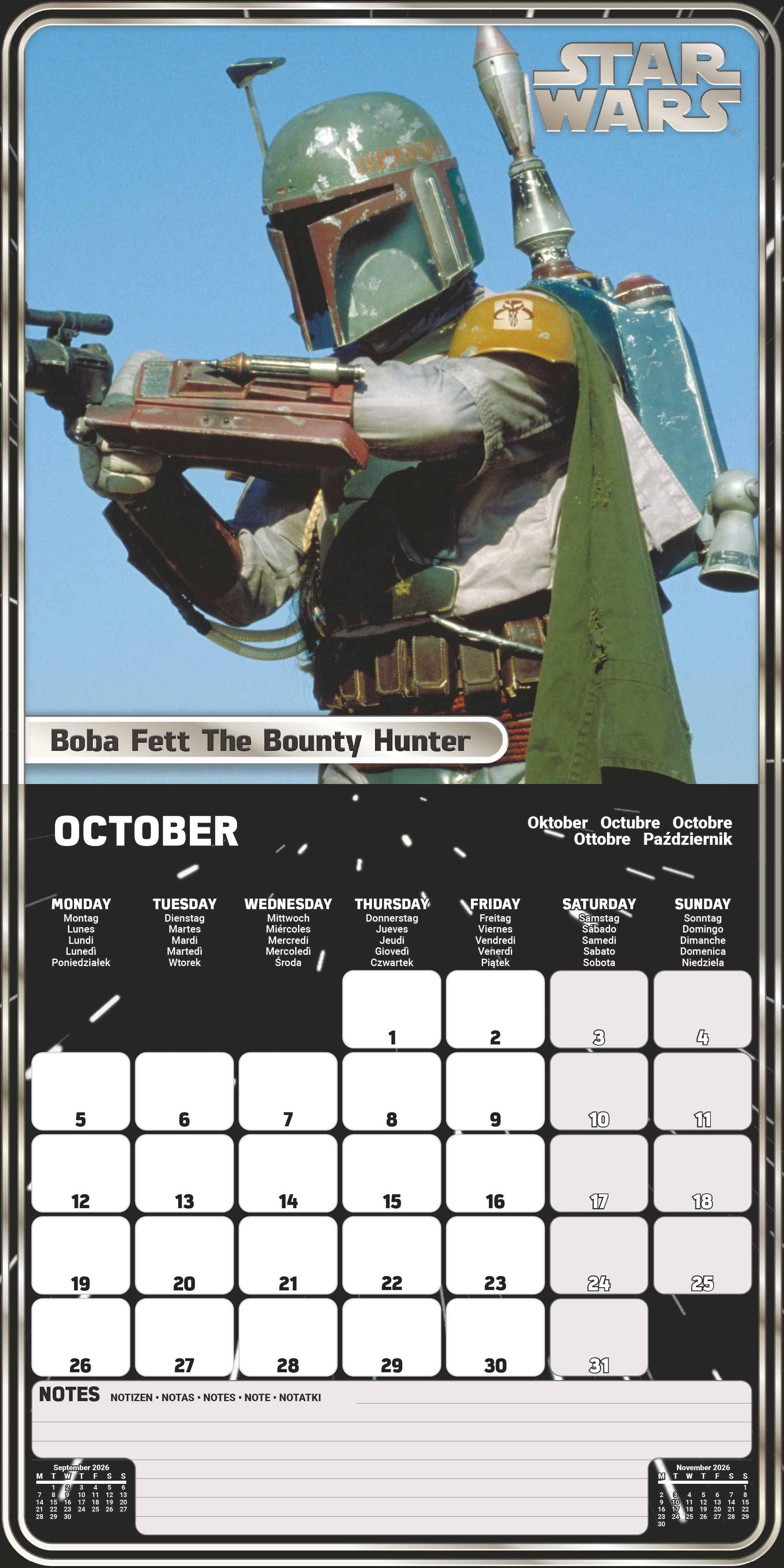Beispielinhalt (Bild) STARWARS - Broschürenkalender 30 x 30