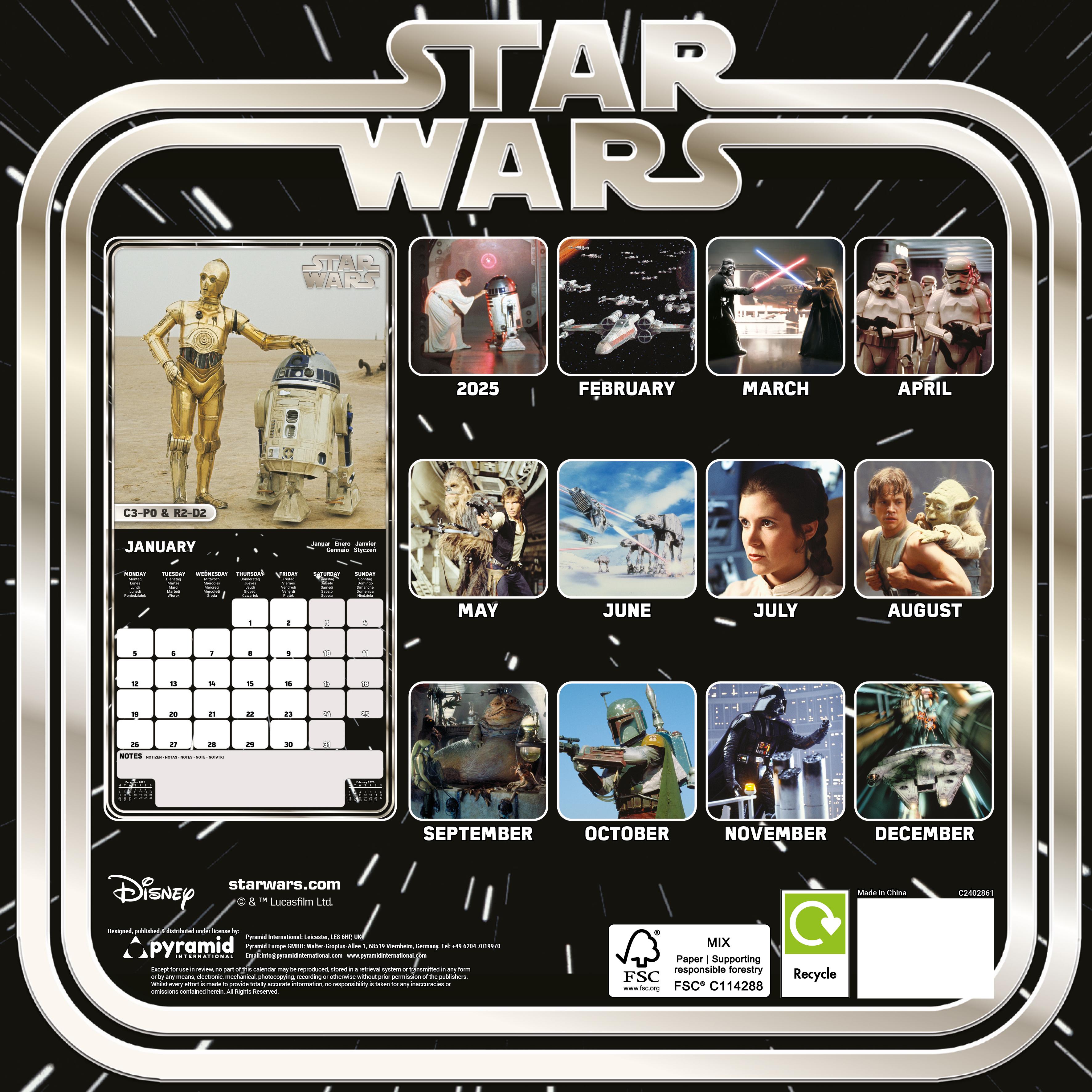 Rückseitencover STARWARS - Broschürenkalender 30 x 30
