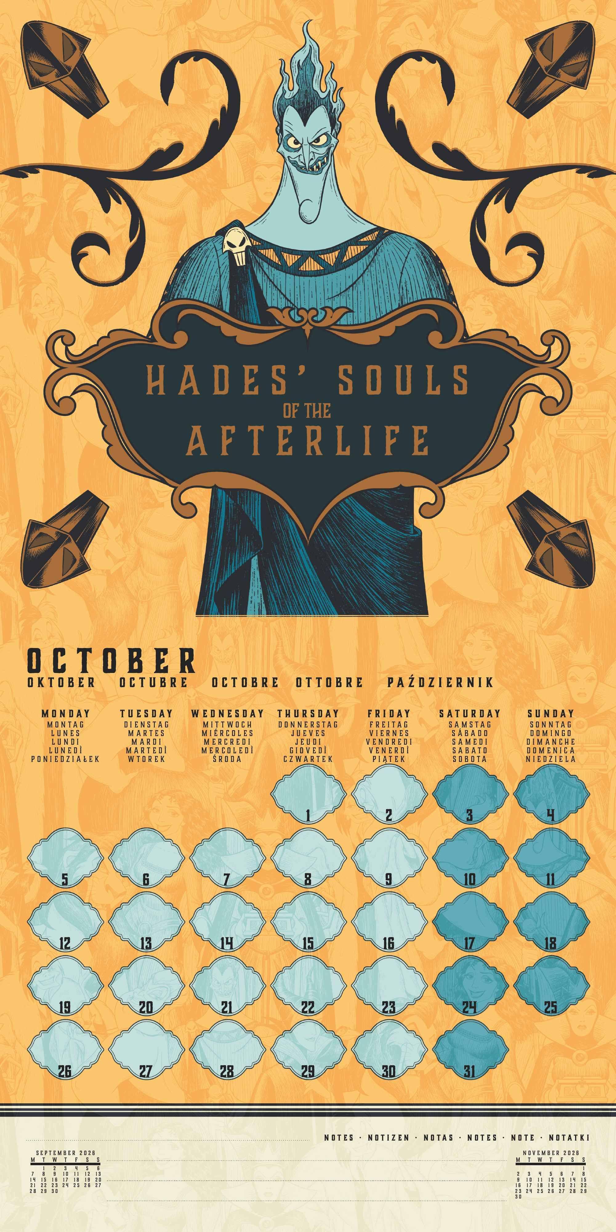 Beispielinhalt (Bild) DISNEY VILLAINS - Broschürenkalender im Format 30 x 30