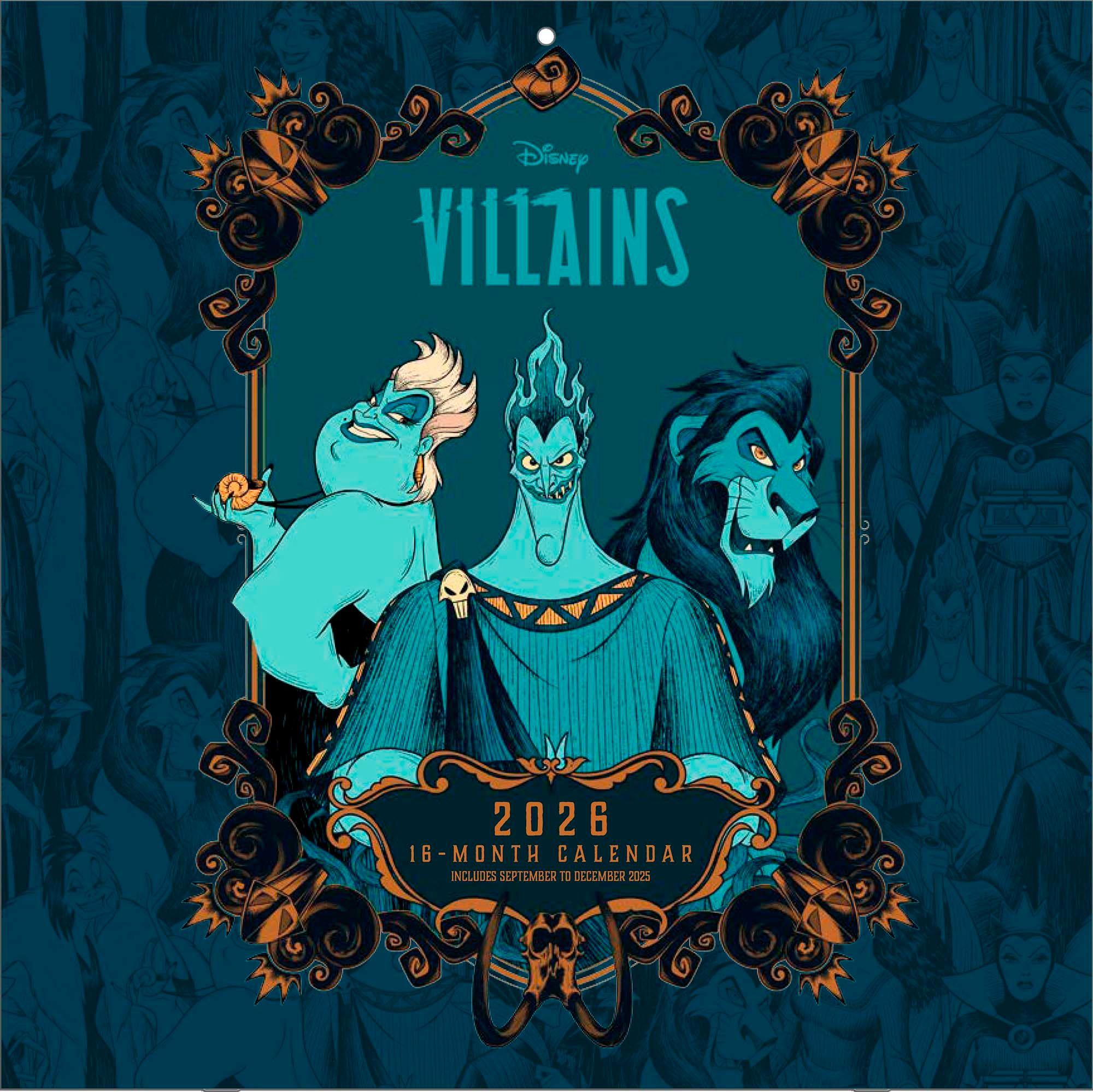 Vorderes Coverbild DISNEY VILLAINS - Broschürenkalender im Format 30 x 30
