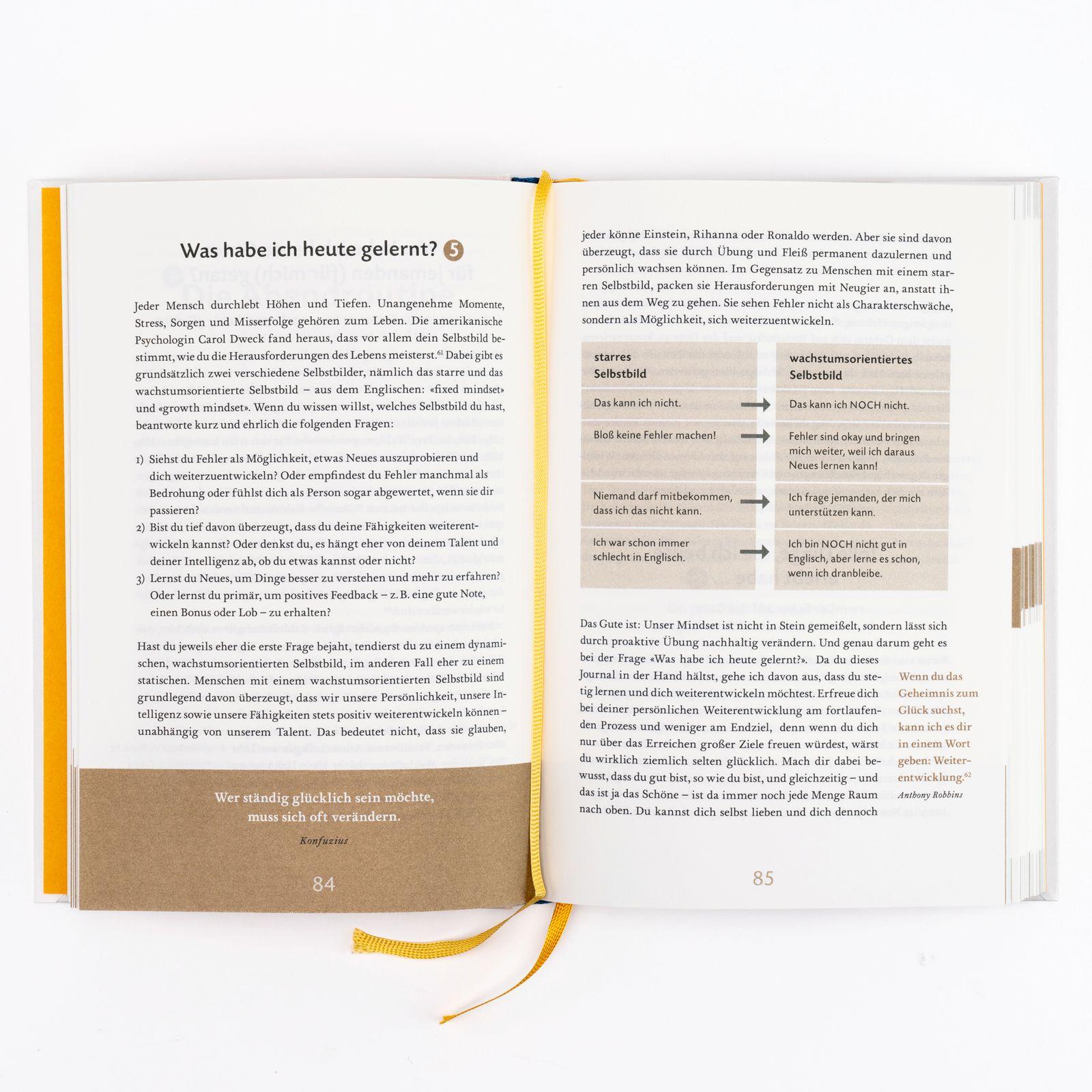 Beispielinhalt (Bild) Das 6-Minuten-Tagebuch 'Art Edition'