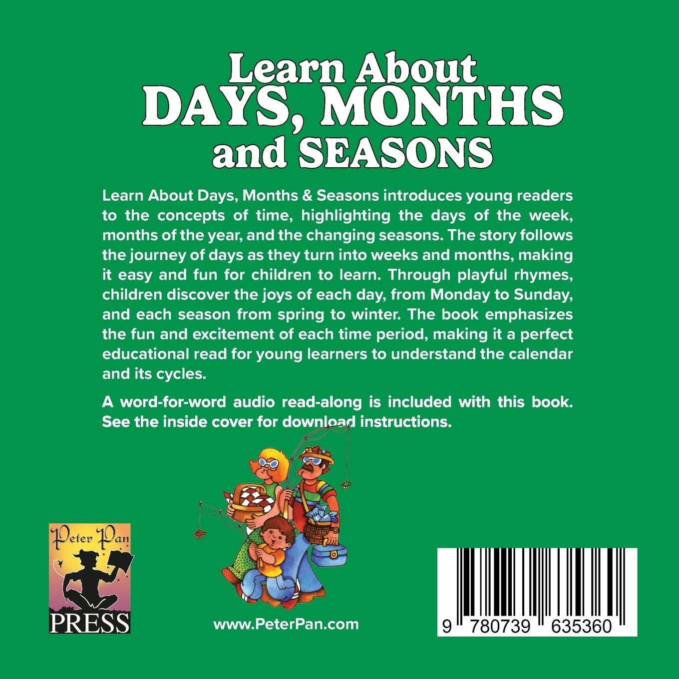 Rückseitencover Learn About Days, Months and Seasons