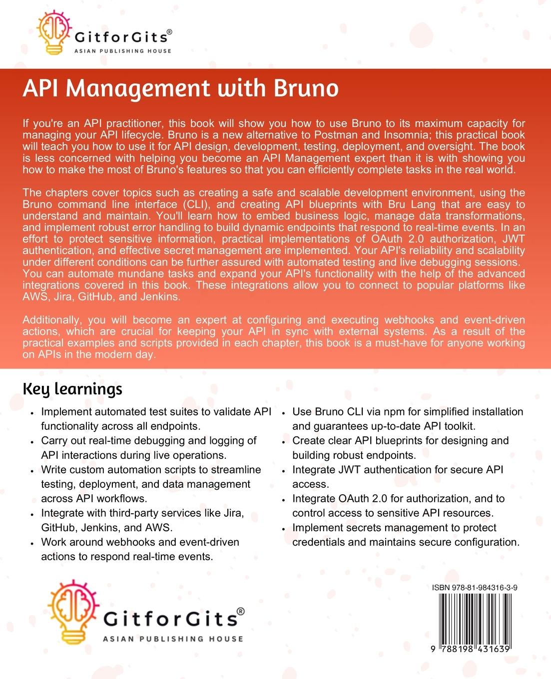Rückseitencover API Management with Bruno