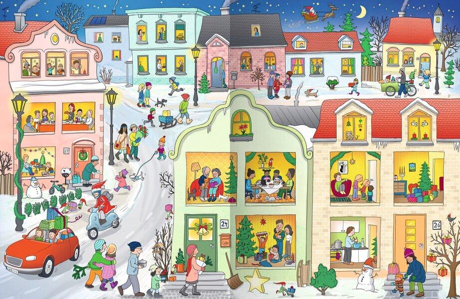 Beispielinhalt (Bild) Mein großes Wimmelbuch Weihnachten