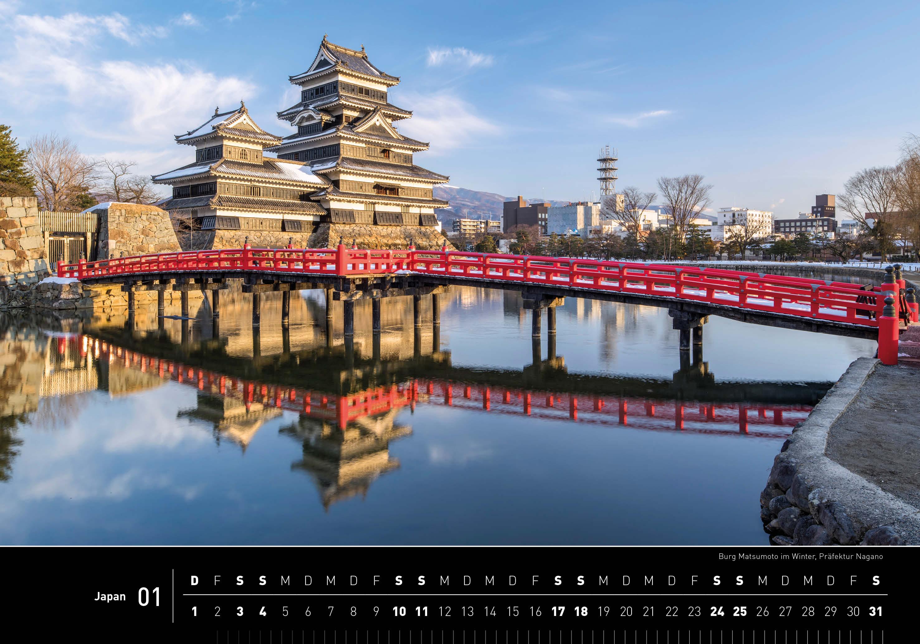 Beispielinhalt (Bild) Japan Premiumkalender 2026
