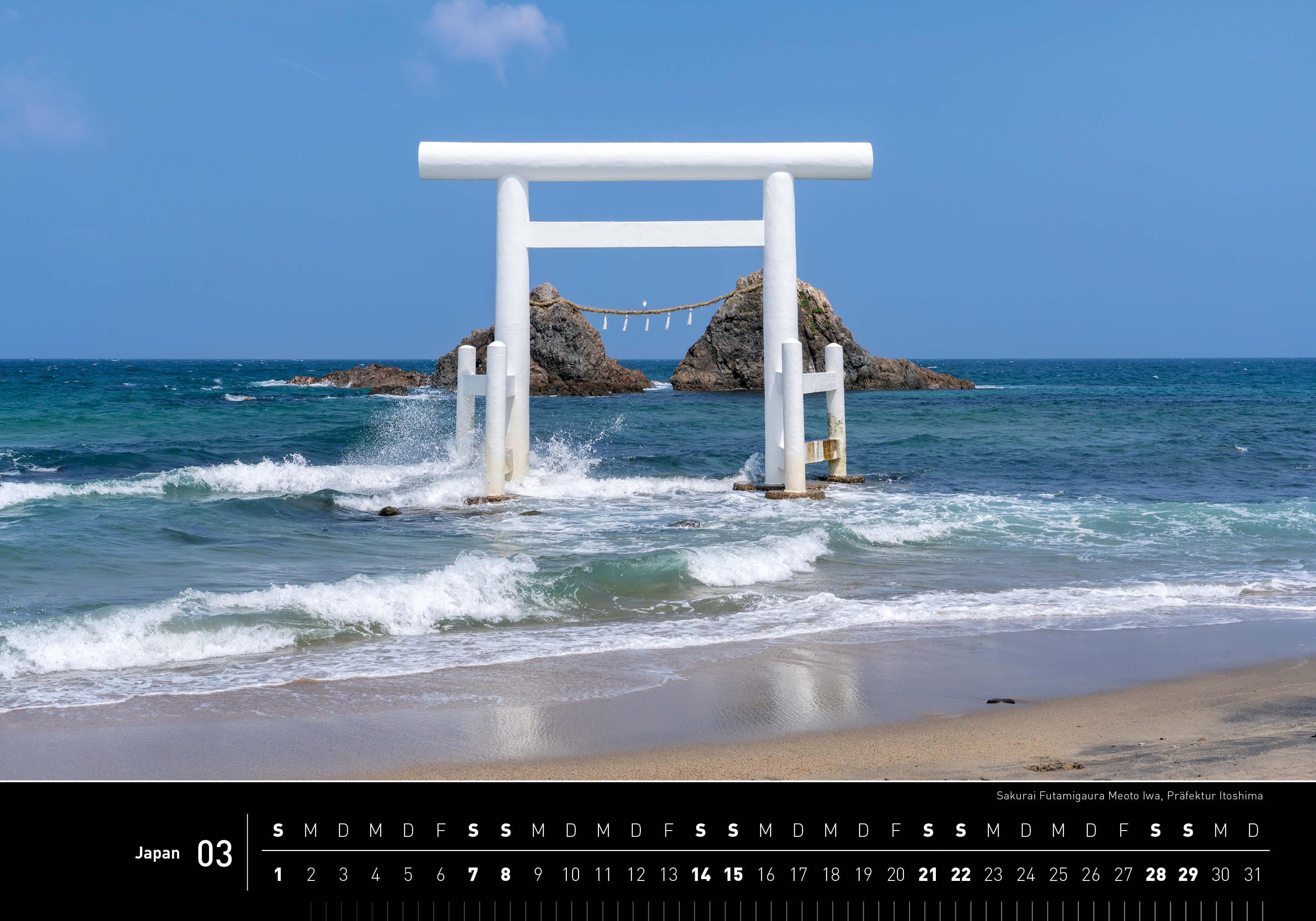 Beispielinhalt (Bild) Japan Premiumkalender 2026