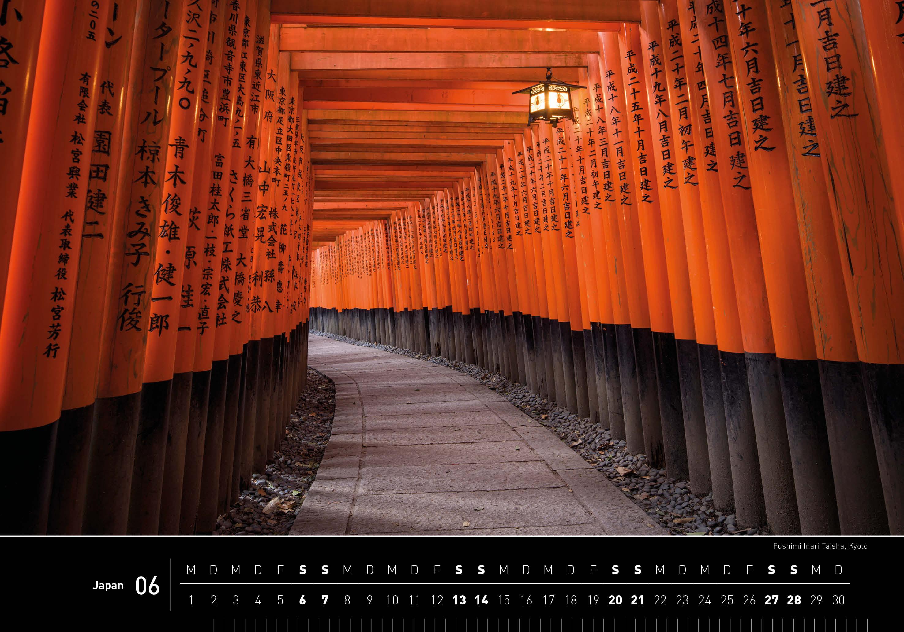 Beispielinhalt (Bild) Japan Premiumkalender 2026