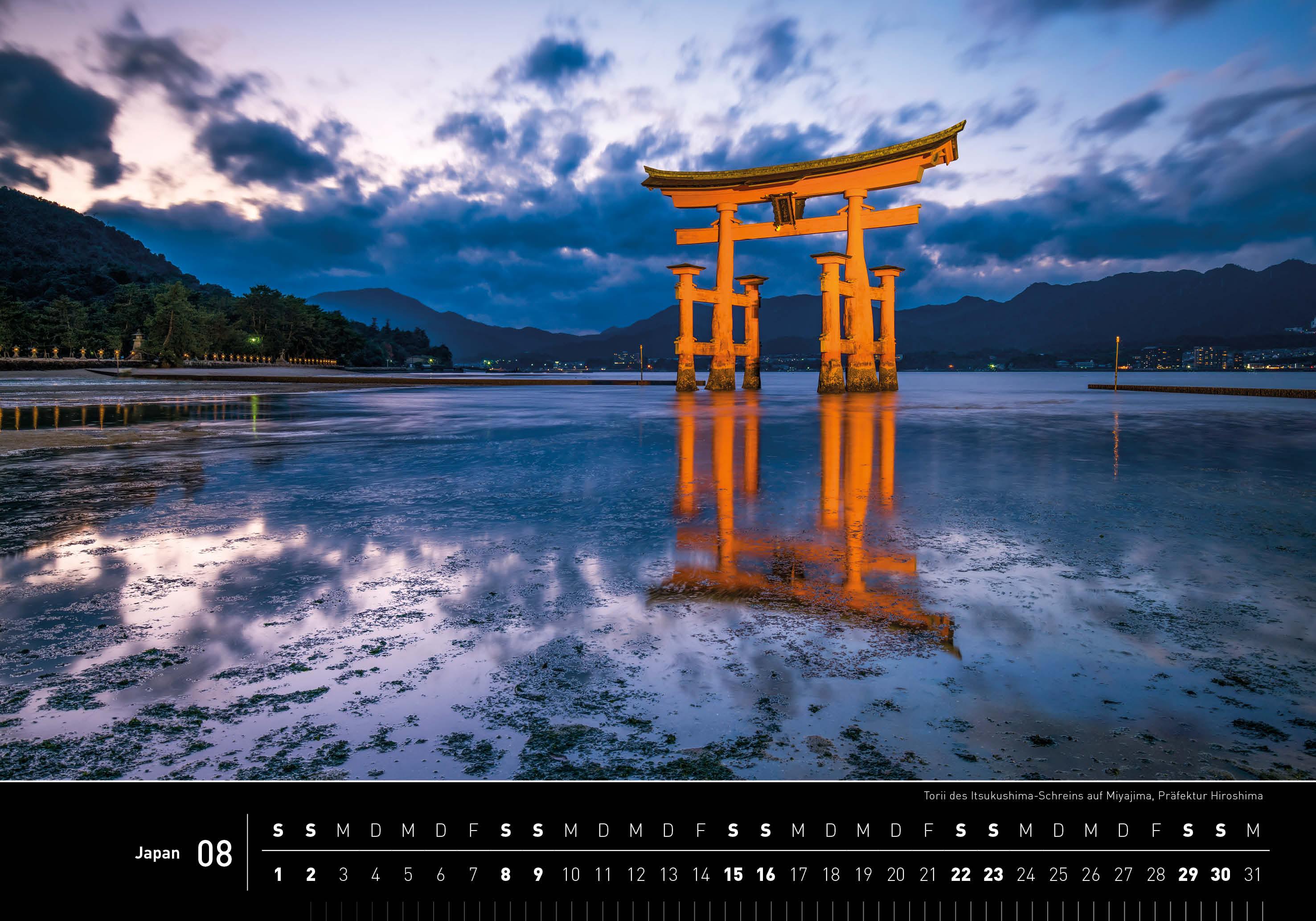 Beispielinhalt (Bild) Japan Premiumkalender 2026