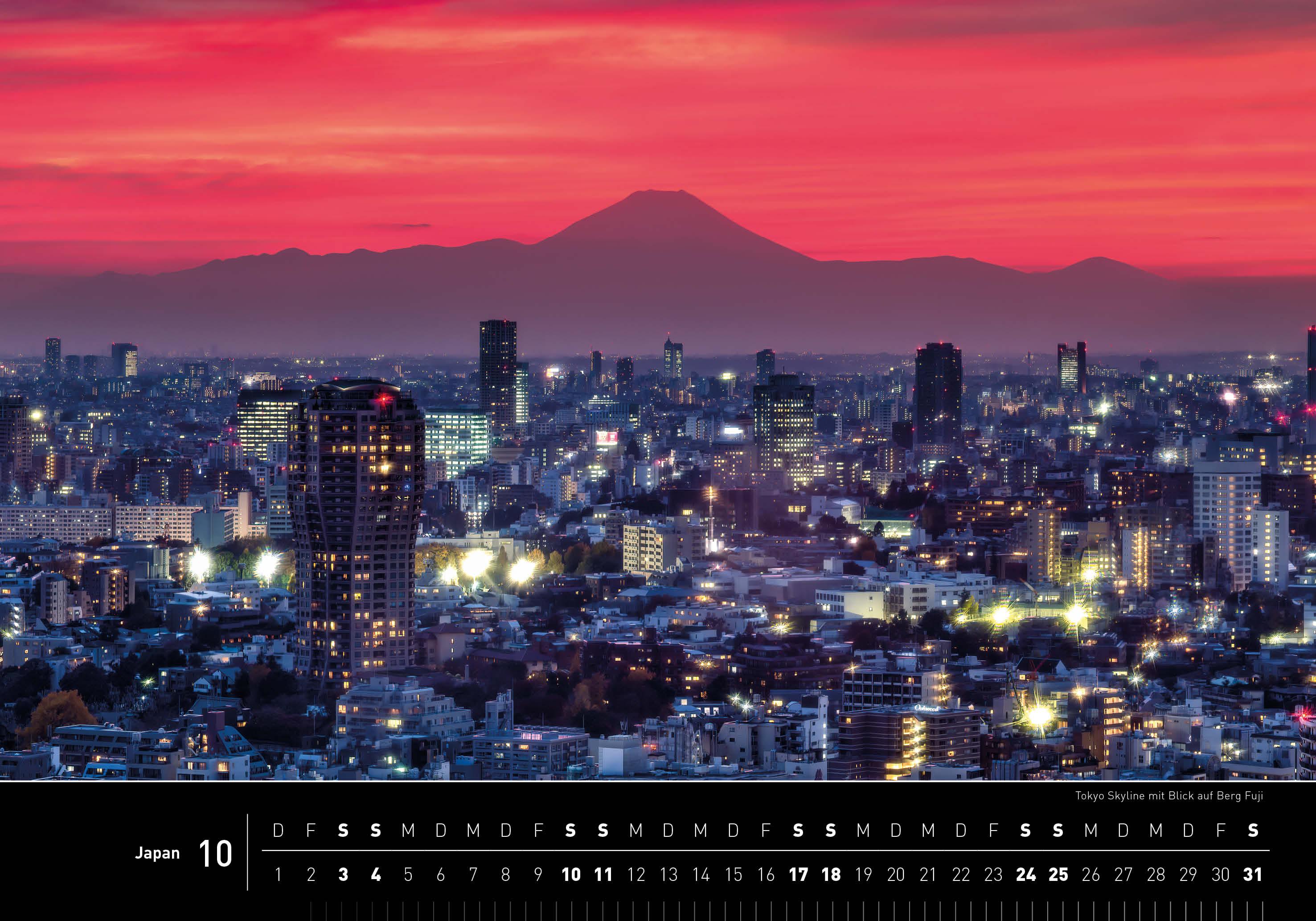 Beispielinhalt (Bild) Japan Premiumkalender 2026