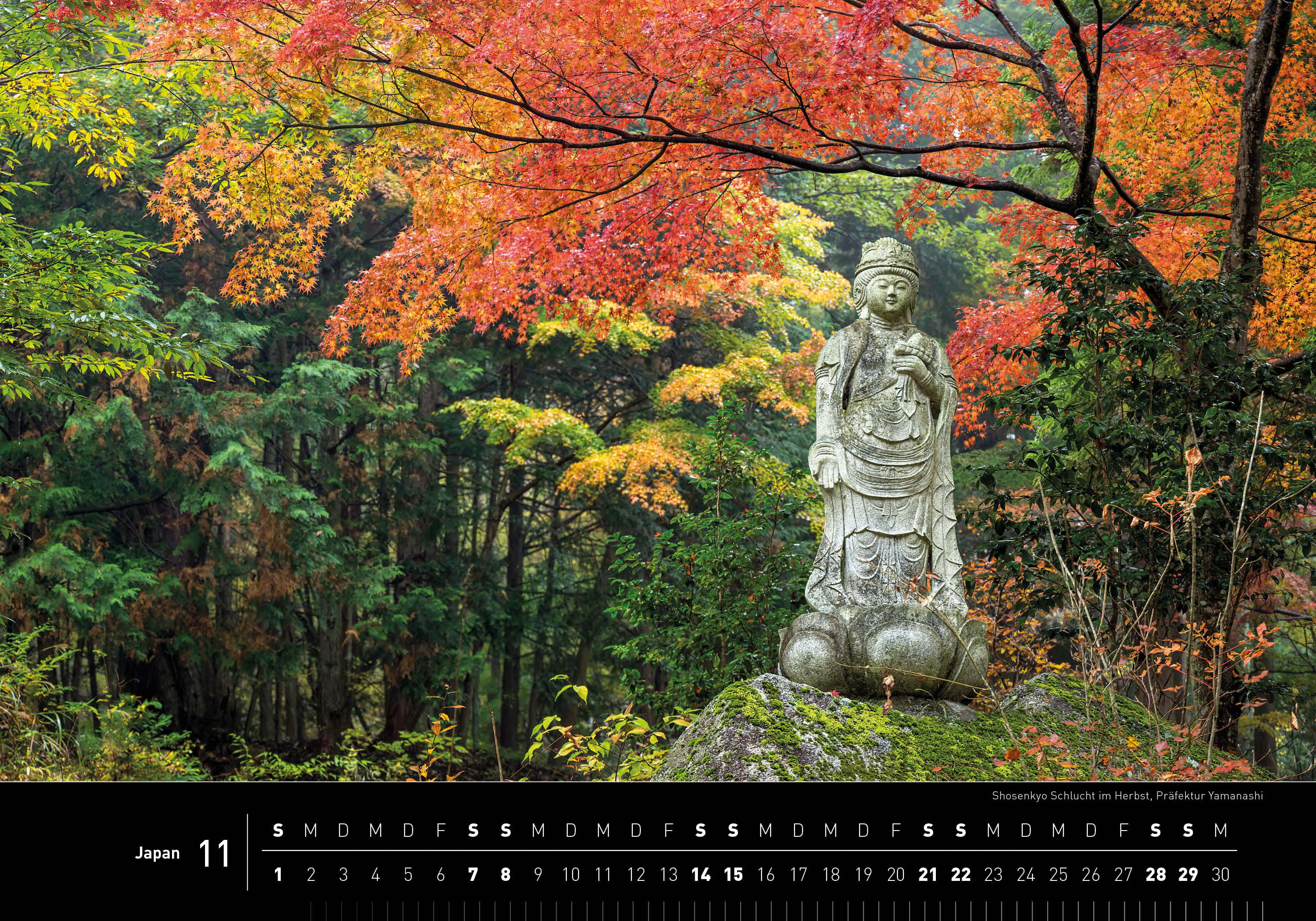 Beispielinhalt (Bild) Japan Premiumkalender 2026