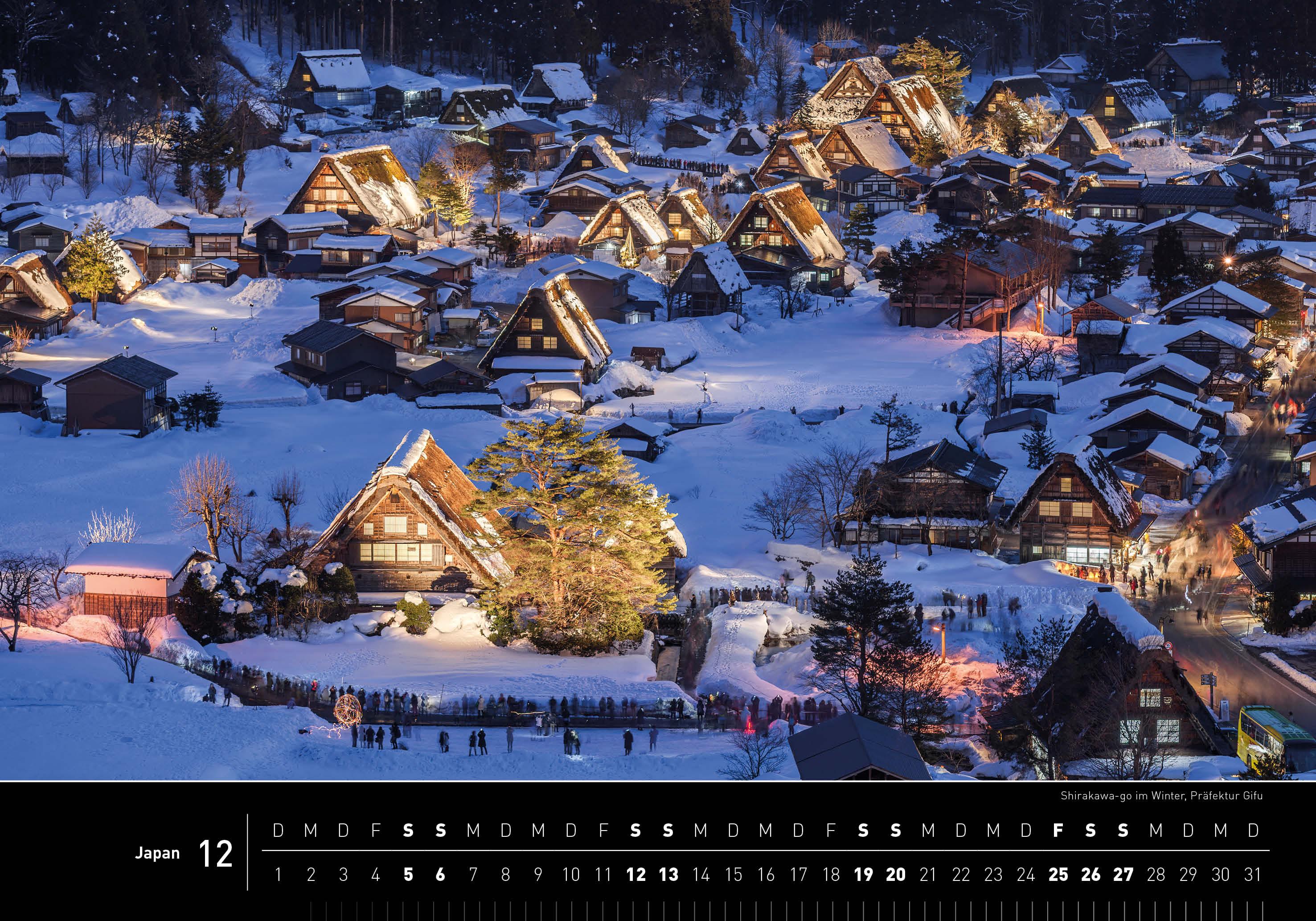 Beispielinhalt (Bild) Japan Premiumkalender 2026