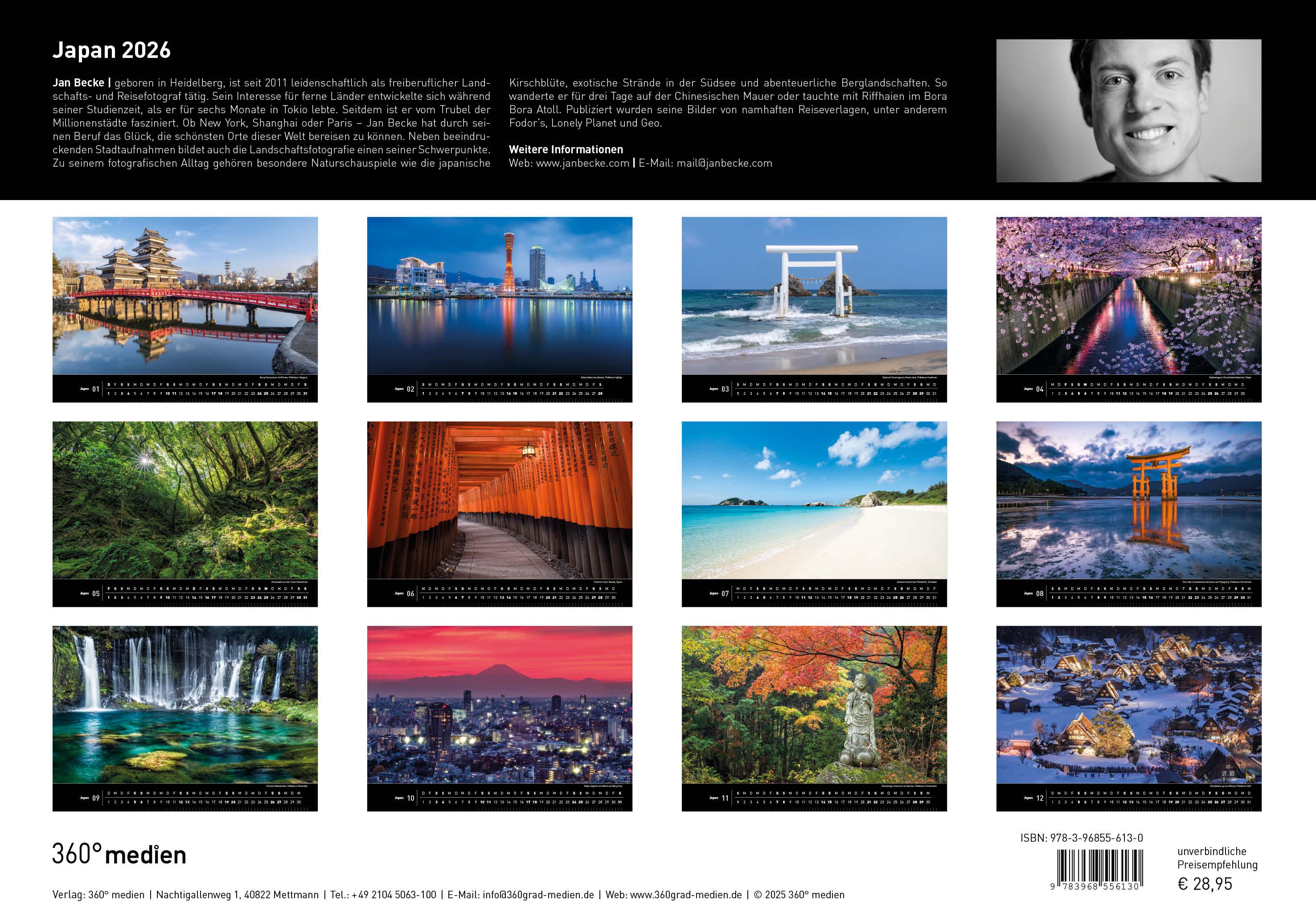 Rückseitencover Japan Premiumkalender 2026