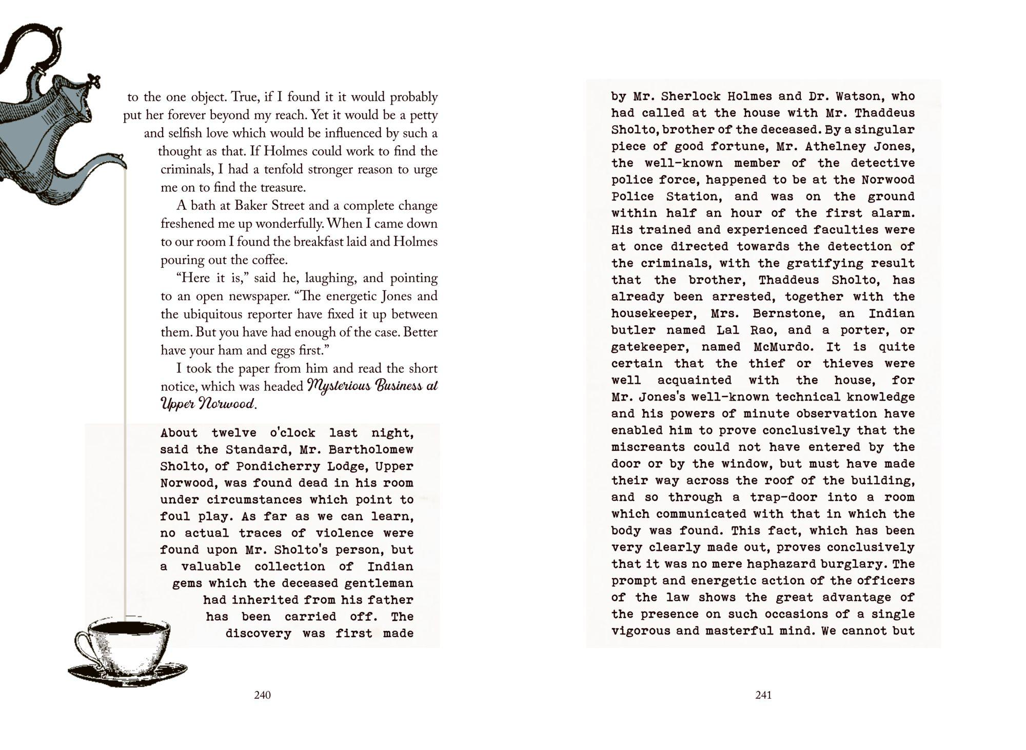 Beispielinhalt (Bild) Sherlock Holmes (English Edition Vol. 1)