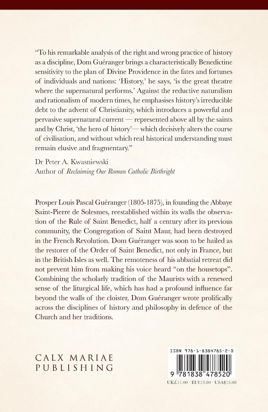 Rückseitencover The Christian sense of history