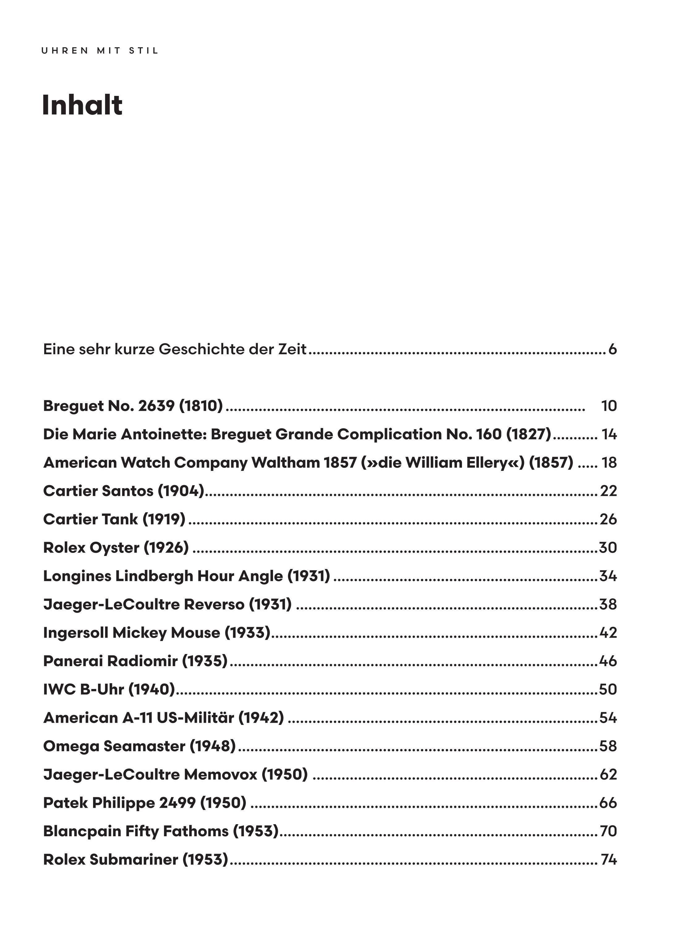 Beispielinhalt (Bild) Uhren mit Stil