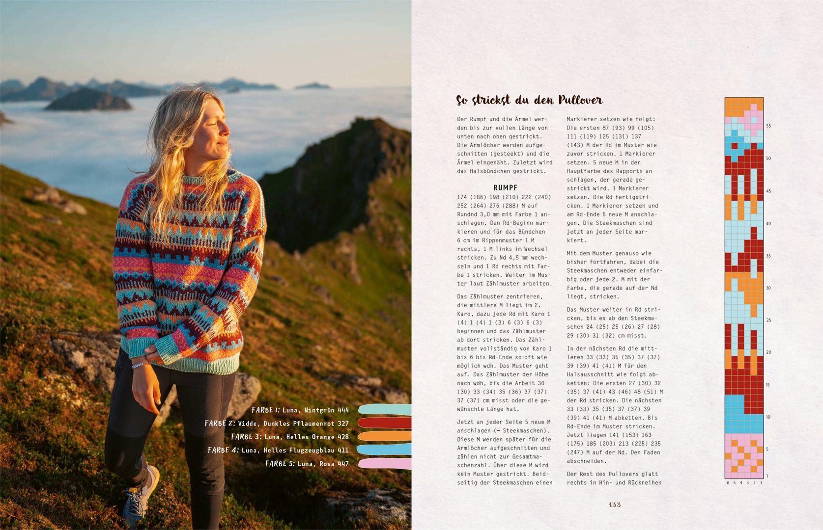 Beispielinhalt (Bild) Fargerik - Farbenfrohe Strickideen aus Norwegen