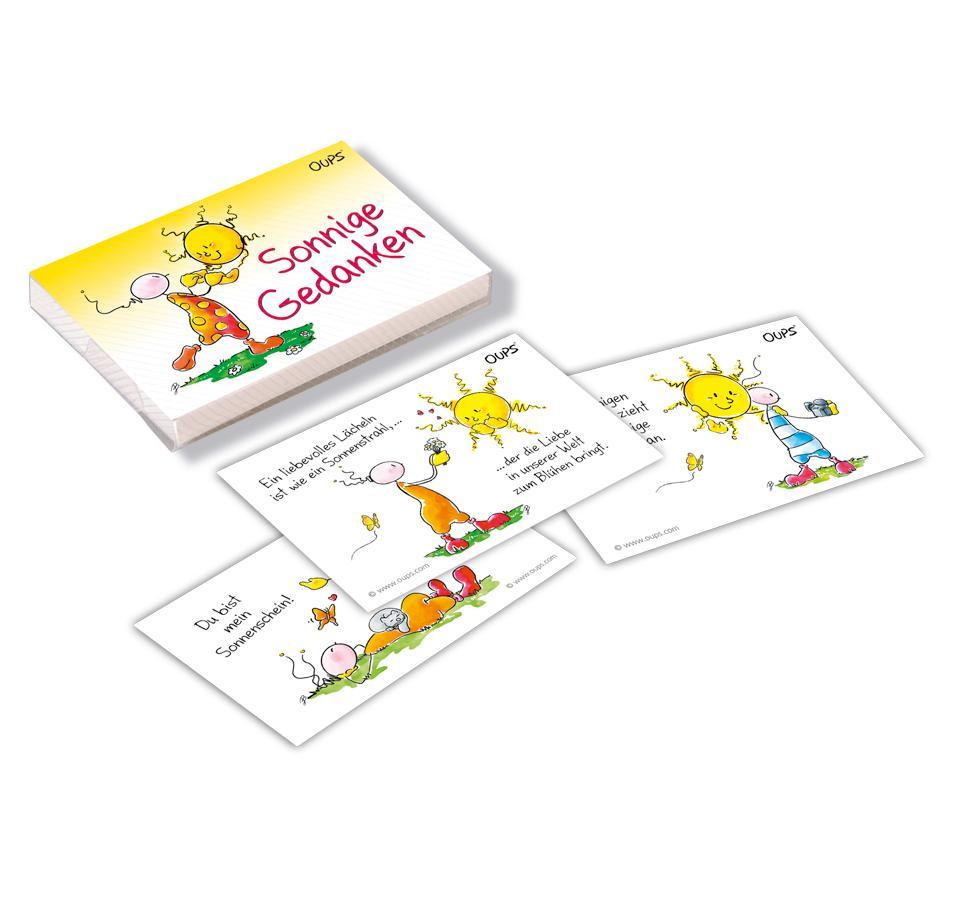 Beispielinhalt (Bild) Oups Kärtchenbox - Sonnige Gedanken