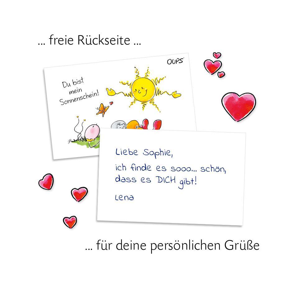 Beispielinhalt (Bild) Oups Kärtchenbox - Sonnige Gedanken