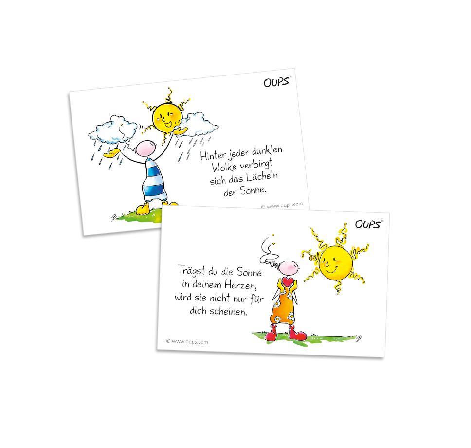 Beispielinhalt (Bild) Oups Kärtchenbox - Sonnige Gedanken