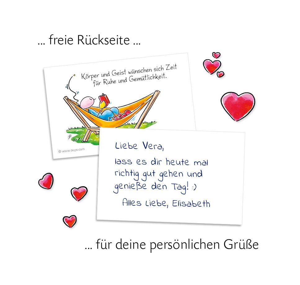 Beispielinhalt (Bild) Oups Kärtchenbox - Wellness für Herz und Seele