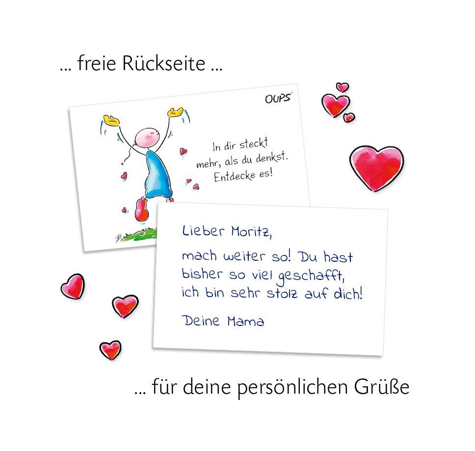 Beispielinhalt (Bild) Oups Kärtchenbox - Mit Freude zum Ziel