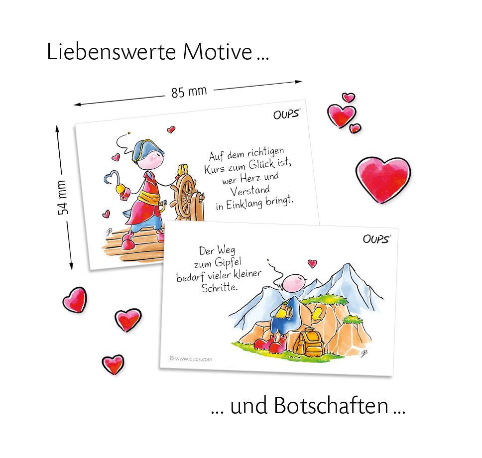 Beispielinhalt (Bild) Oups Kärtchenbox - Mit Freude zum Ziel