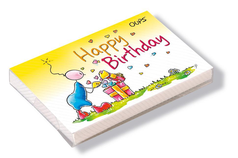 Vorderes Coverbild Oups Kärtchenbox - Happy Birthda