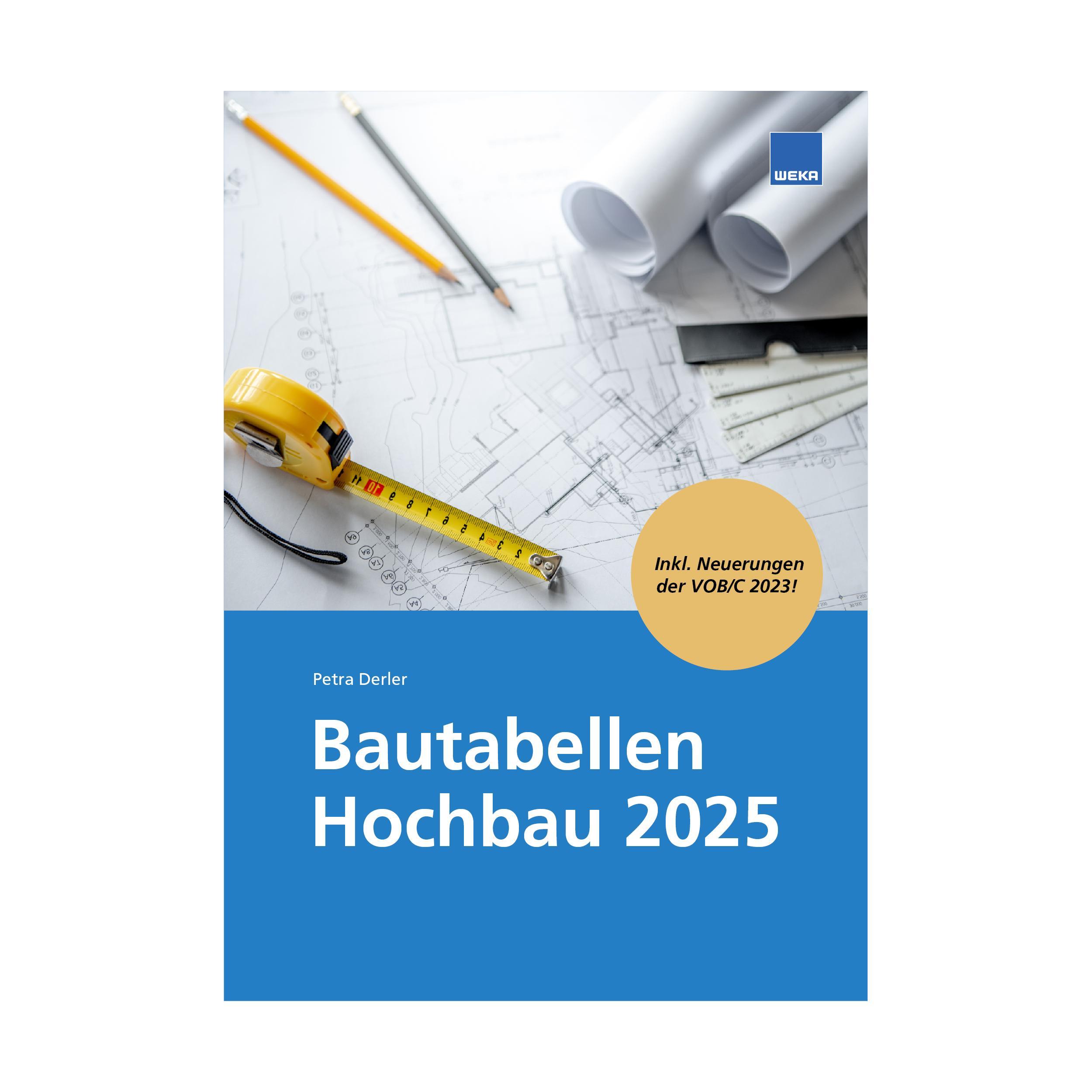 Vorderes Coverbild Bautabellen Hochbau 2025