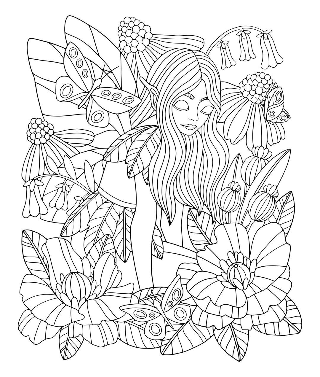 Beispielinhalt (Bild) Im Feenreich. Ein Ausmalbuch.