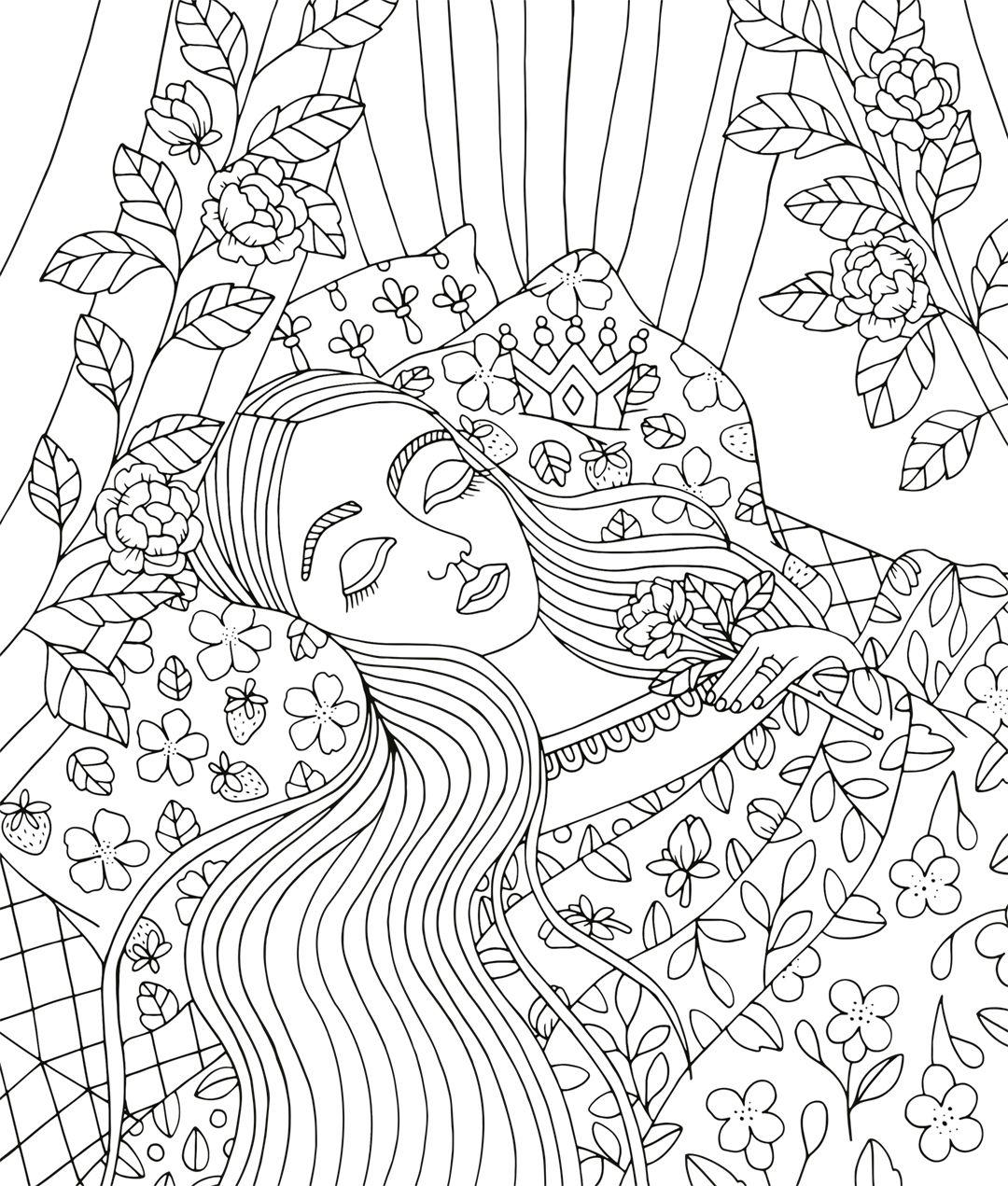 Beispielinhalt (Bild) Im Feenreich. Ein Ausmalbuch.