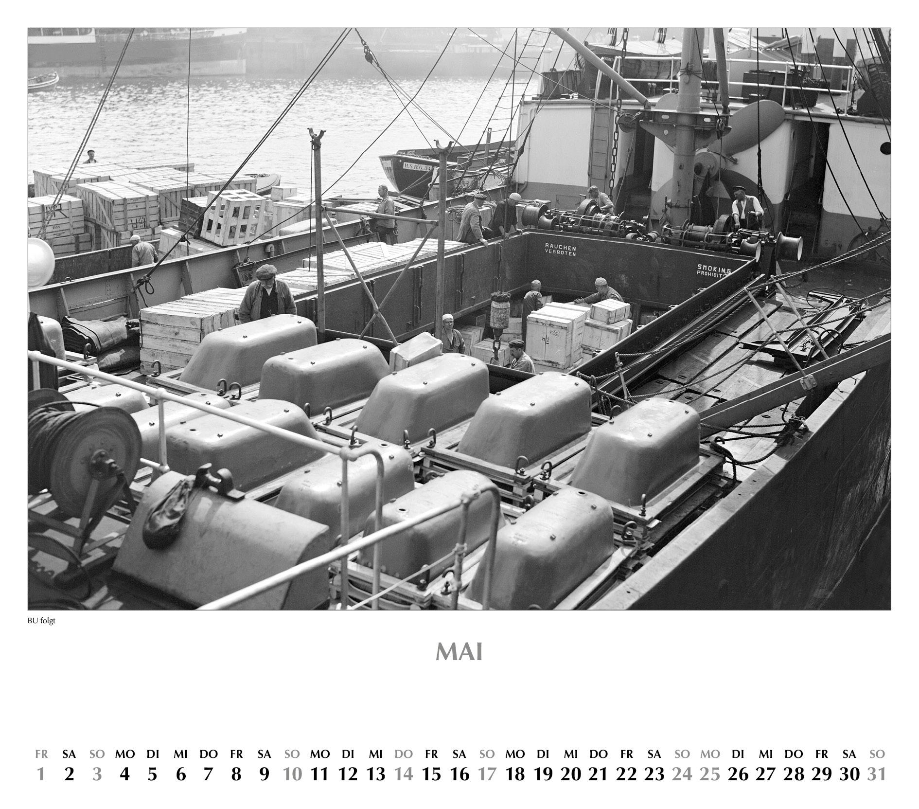 Beispielinhalt (Bild) HAMBURGER HAFEN - im vorigen Jahrhundert 2026