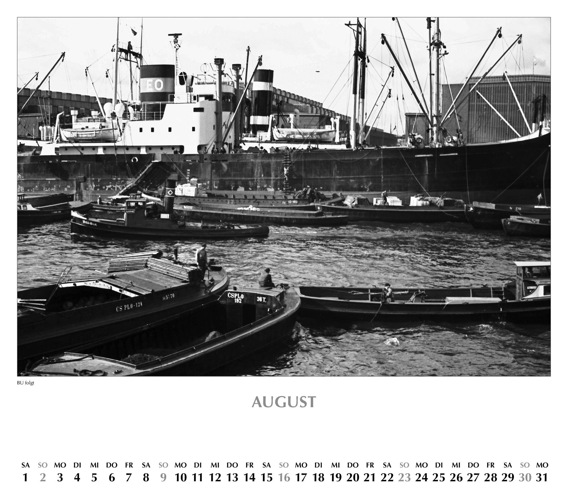 Beispielinhalt (Bild) HAMBURGER HAFEN - im vorigen Jahrhundert 2026