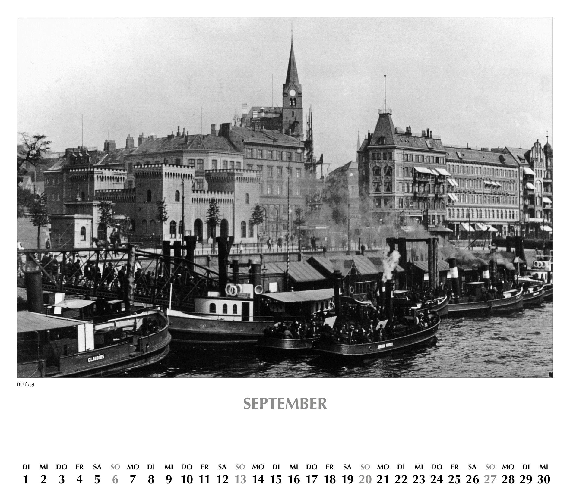 Beispielinhalt (Bild) HAMBURGER HAFEN - im vorigen Jahrhundert 2026