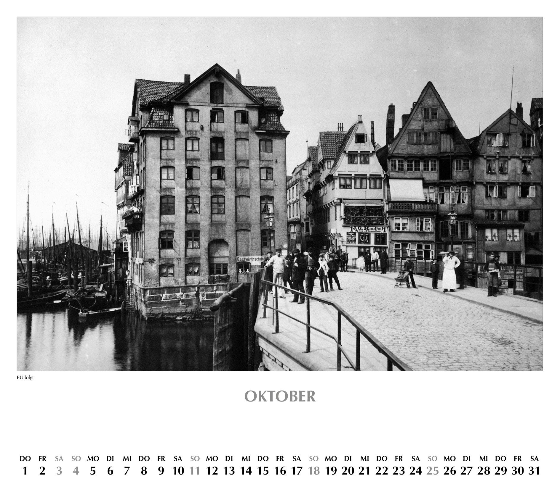 Beispielinhalt (Bild) HAMBURGER HAFEN - im vorigen Jahrhundert 2026