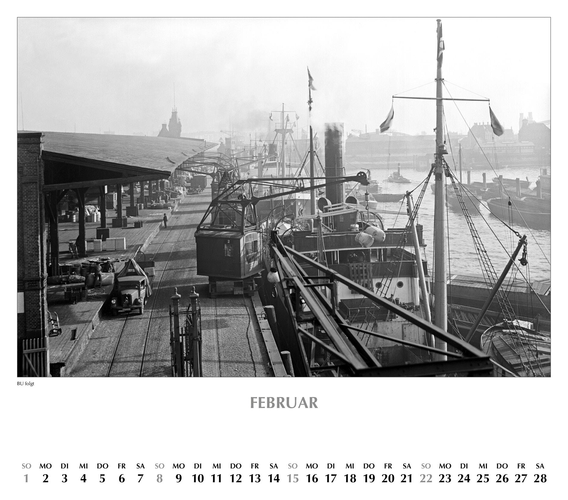 Beispielinhalt (Bild) HAMBURGER HAFEN - im vorigen Jahrhundert 2026