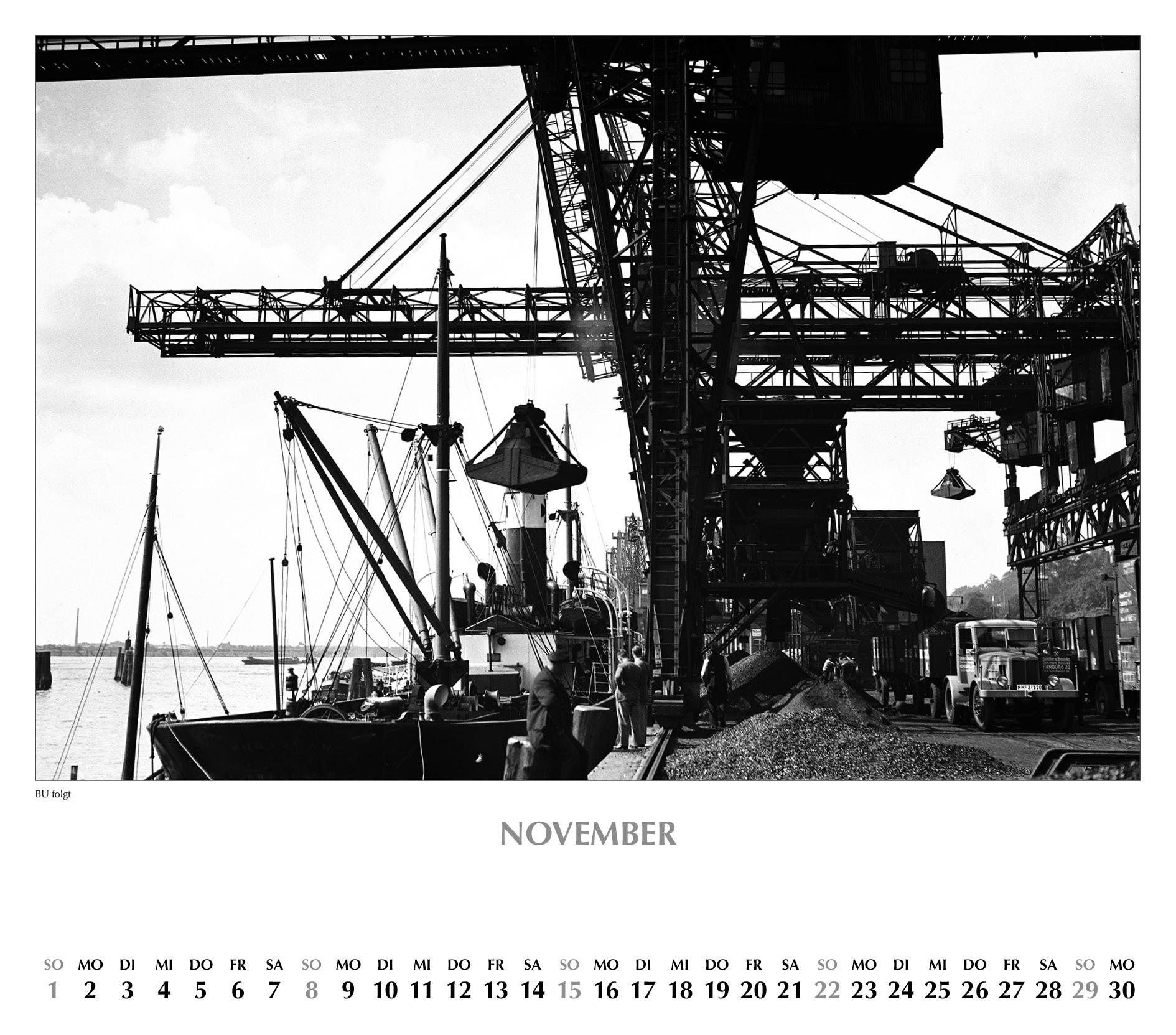 Beispielinhalt (Bild) HAMBURGER HAFEN - im vorigen Jahrhundert 2026