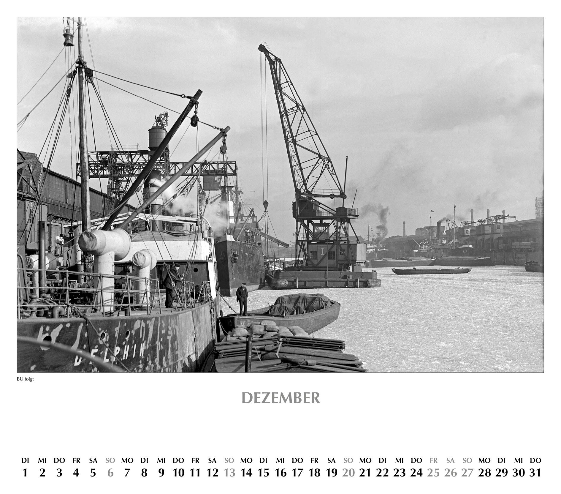 Beispielinhalt (Bild) HAMBURGER HAFEN - im vorigen Jahrhundert 2026